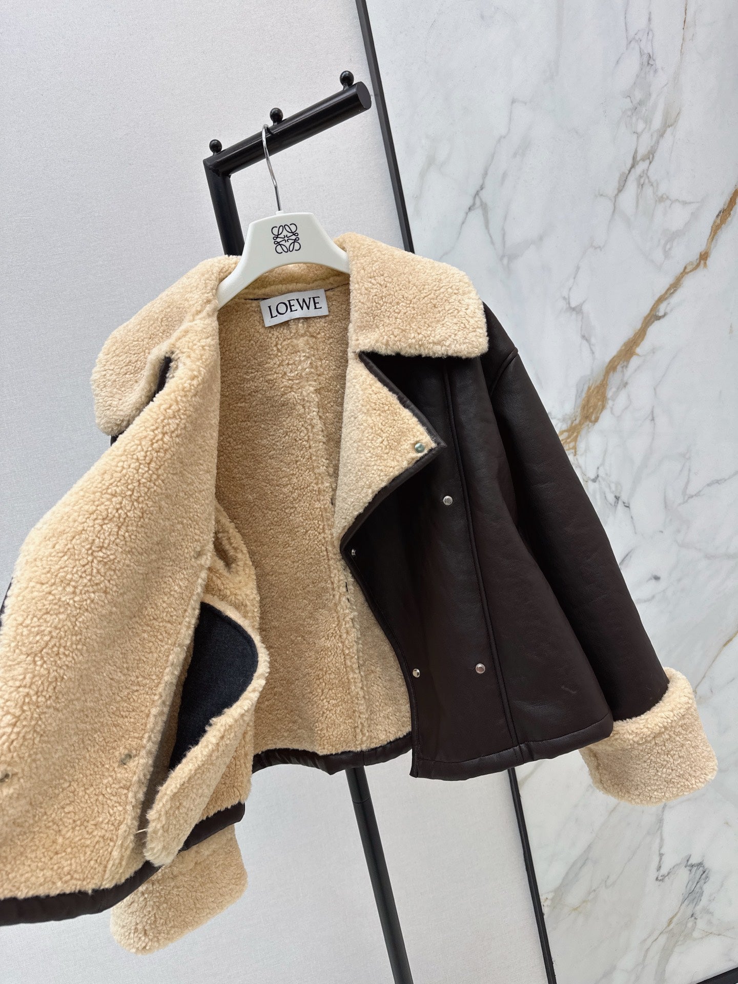 25FW lamb fleece biker