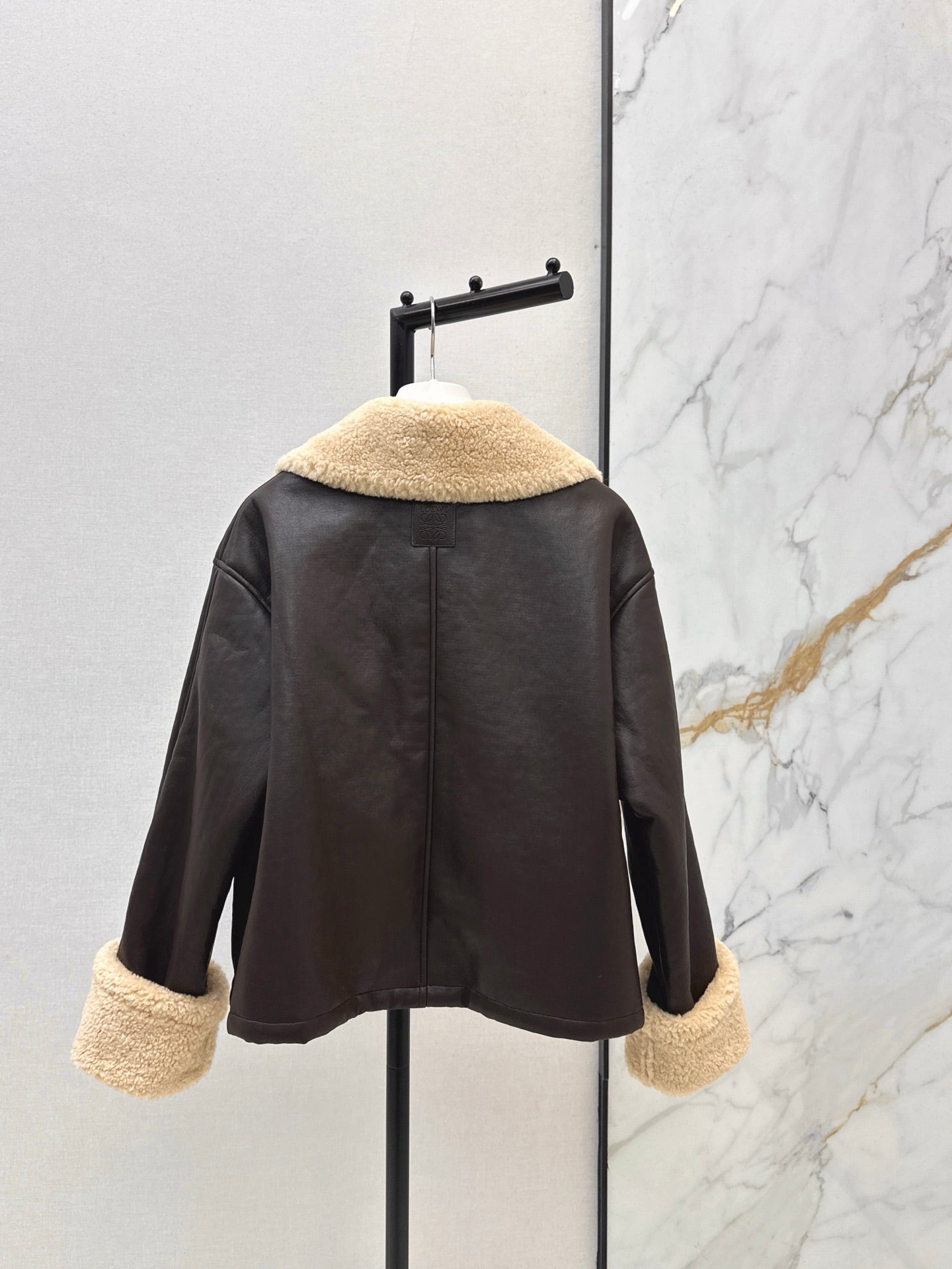 25FW lamb fleece biker