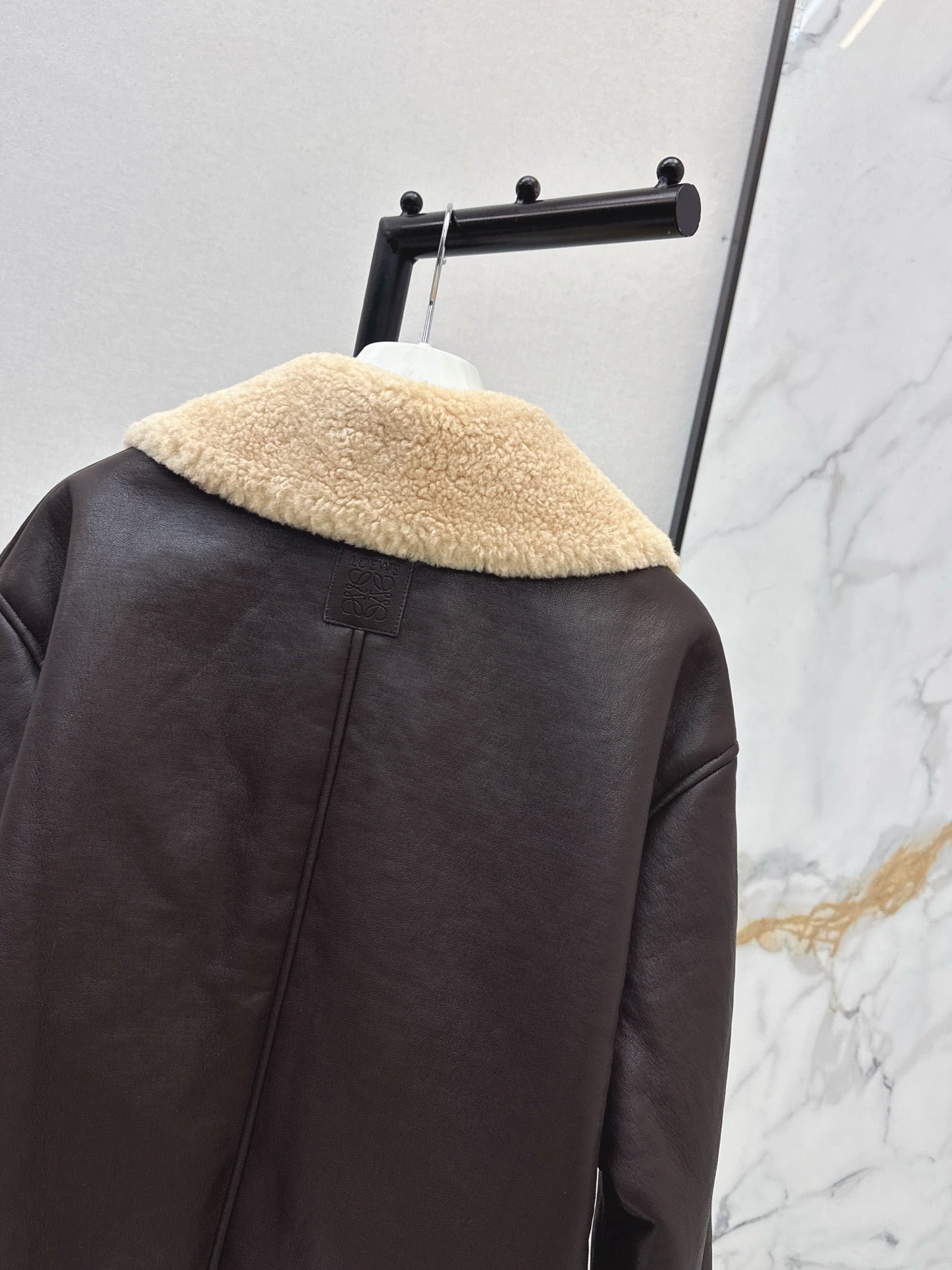 25FW lamb fleece biker