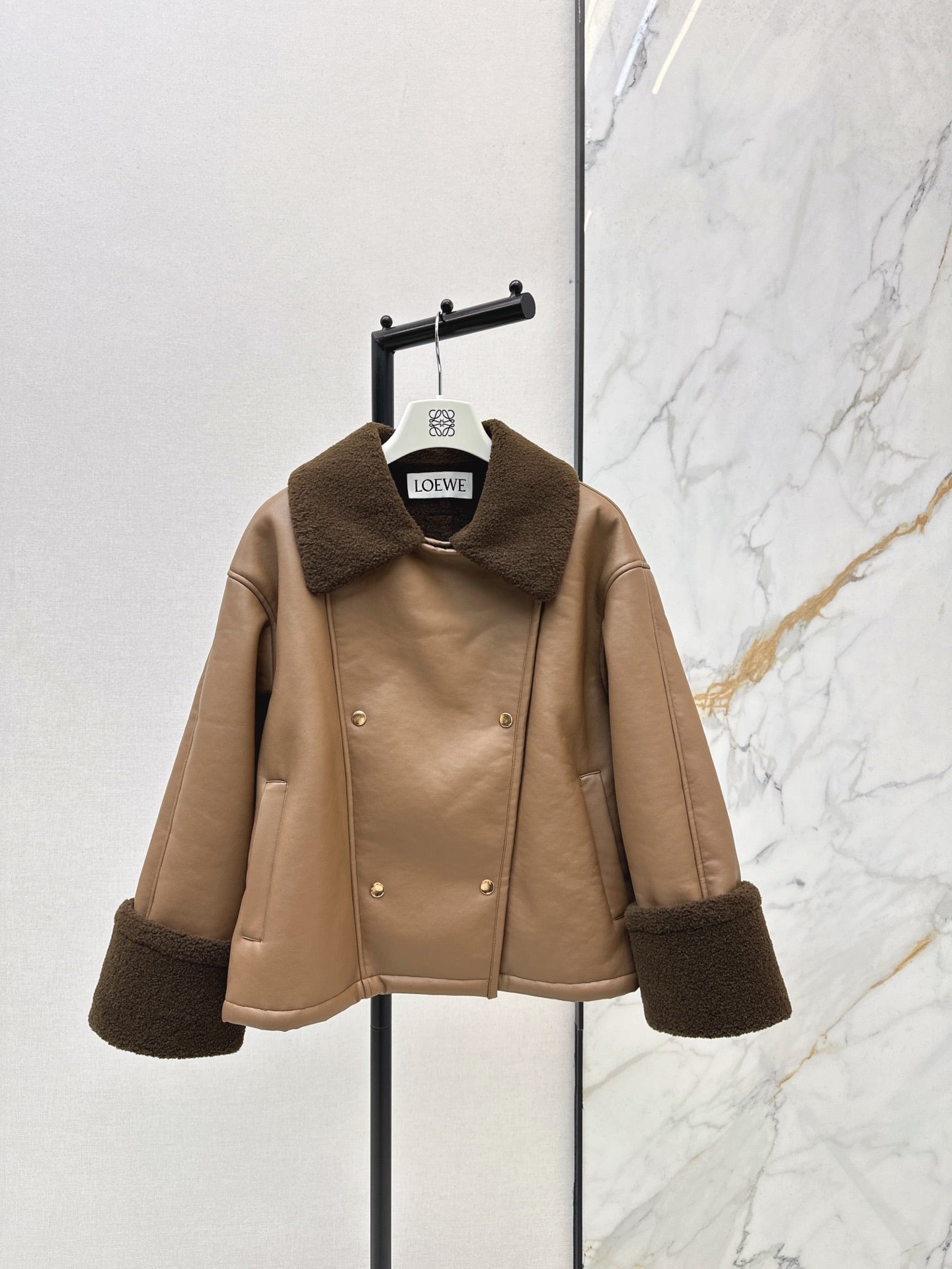 25FW lamb fleece biker