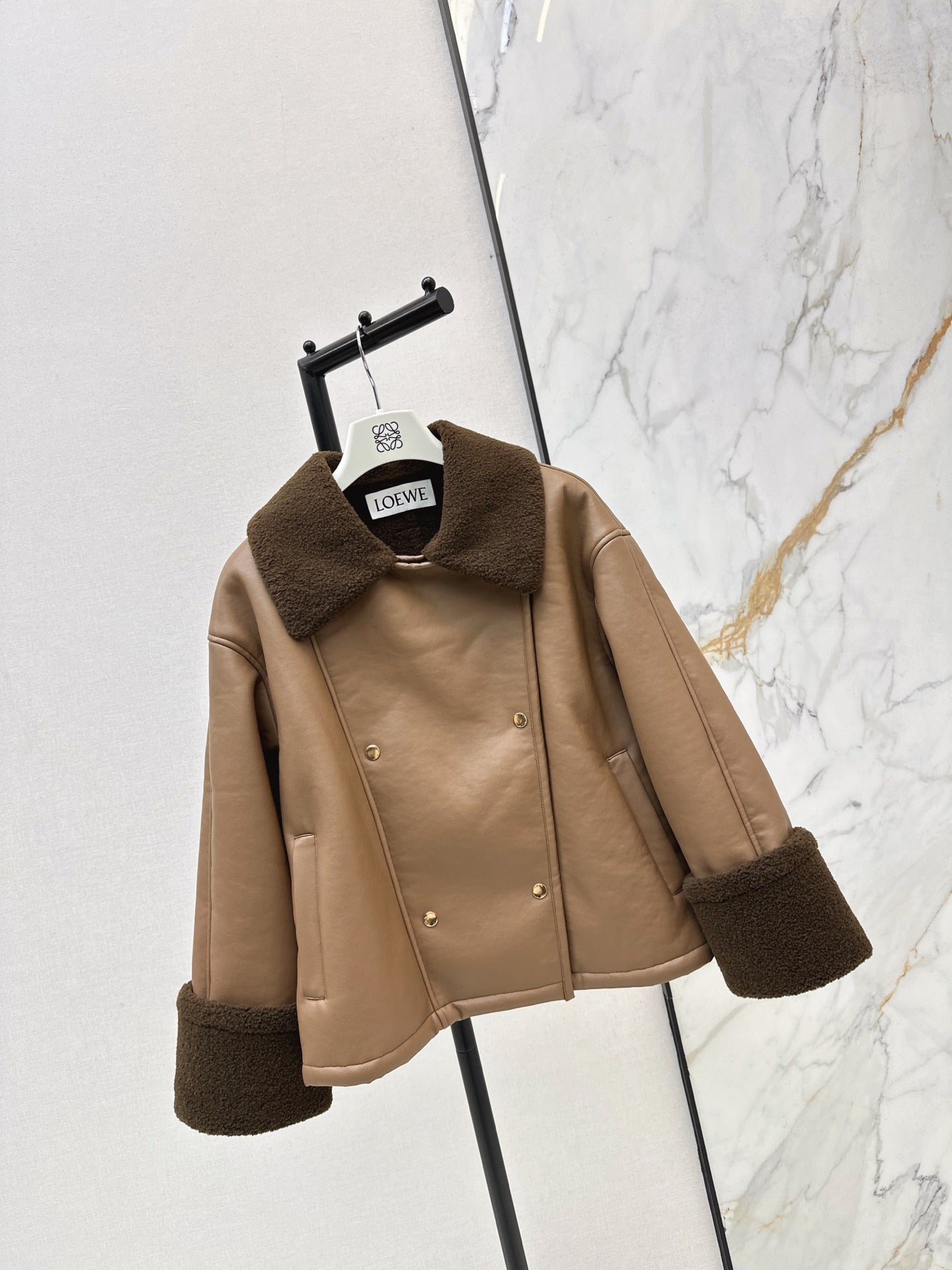 25FW lamb fleece biker