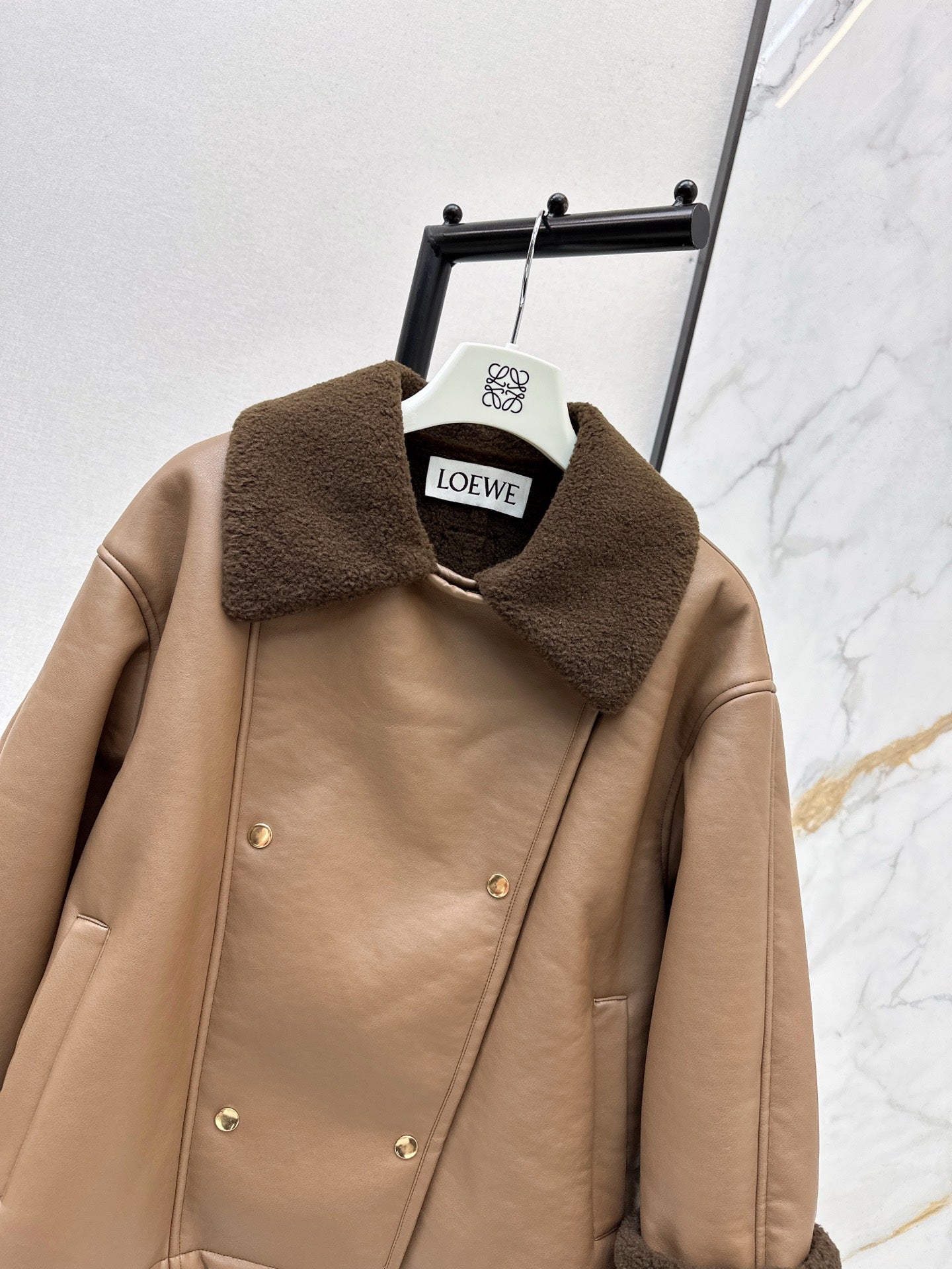 25FW lamb fleece biker