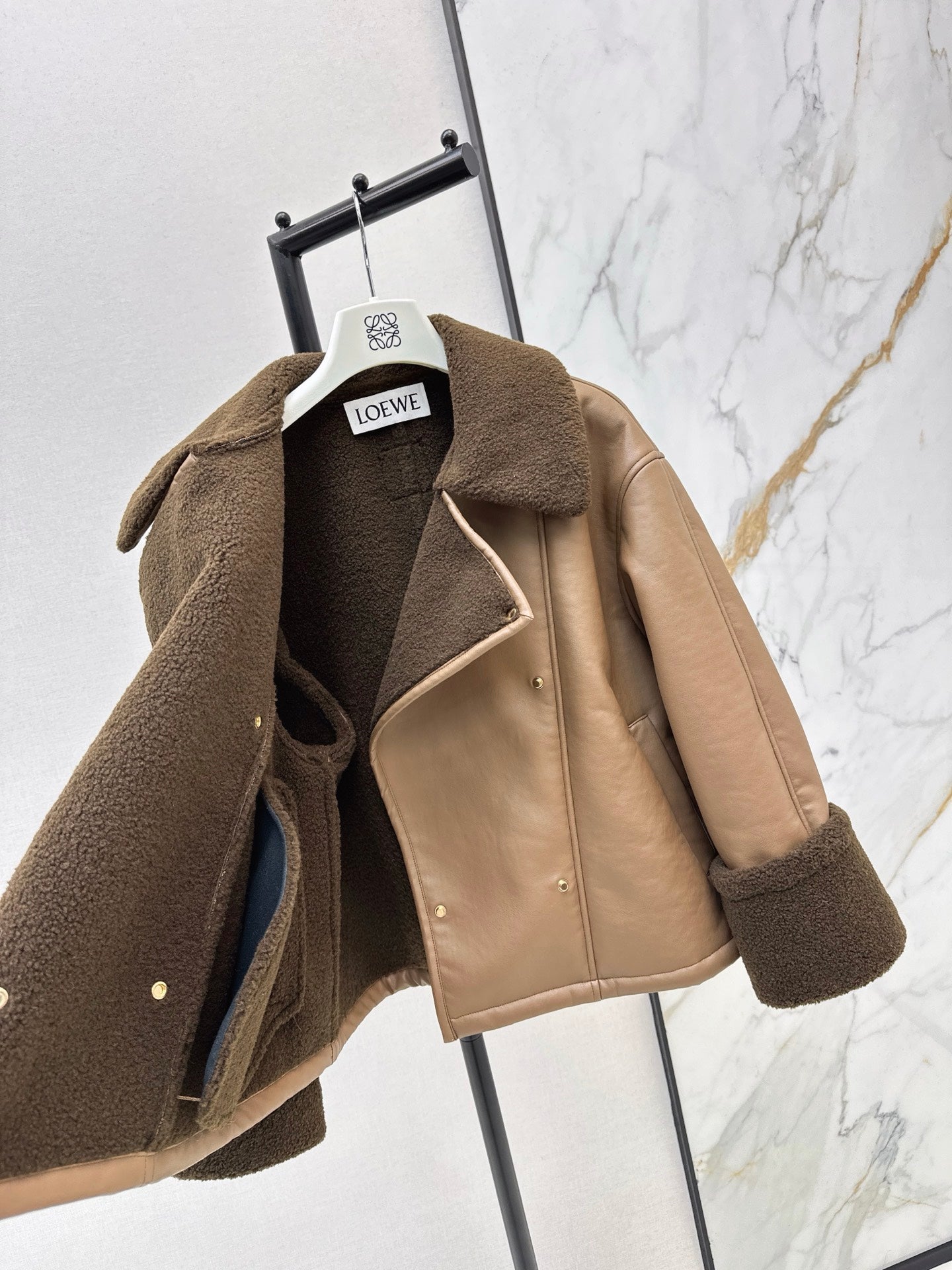 25FW lamb fleece biker