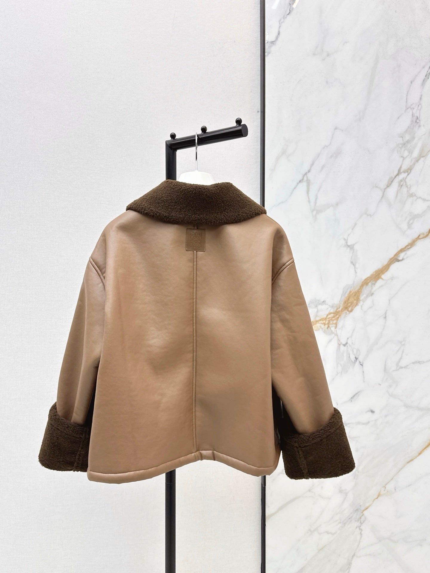 25FW lamb fleece biker