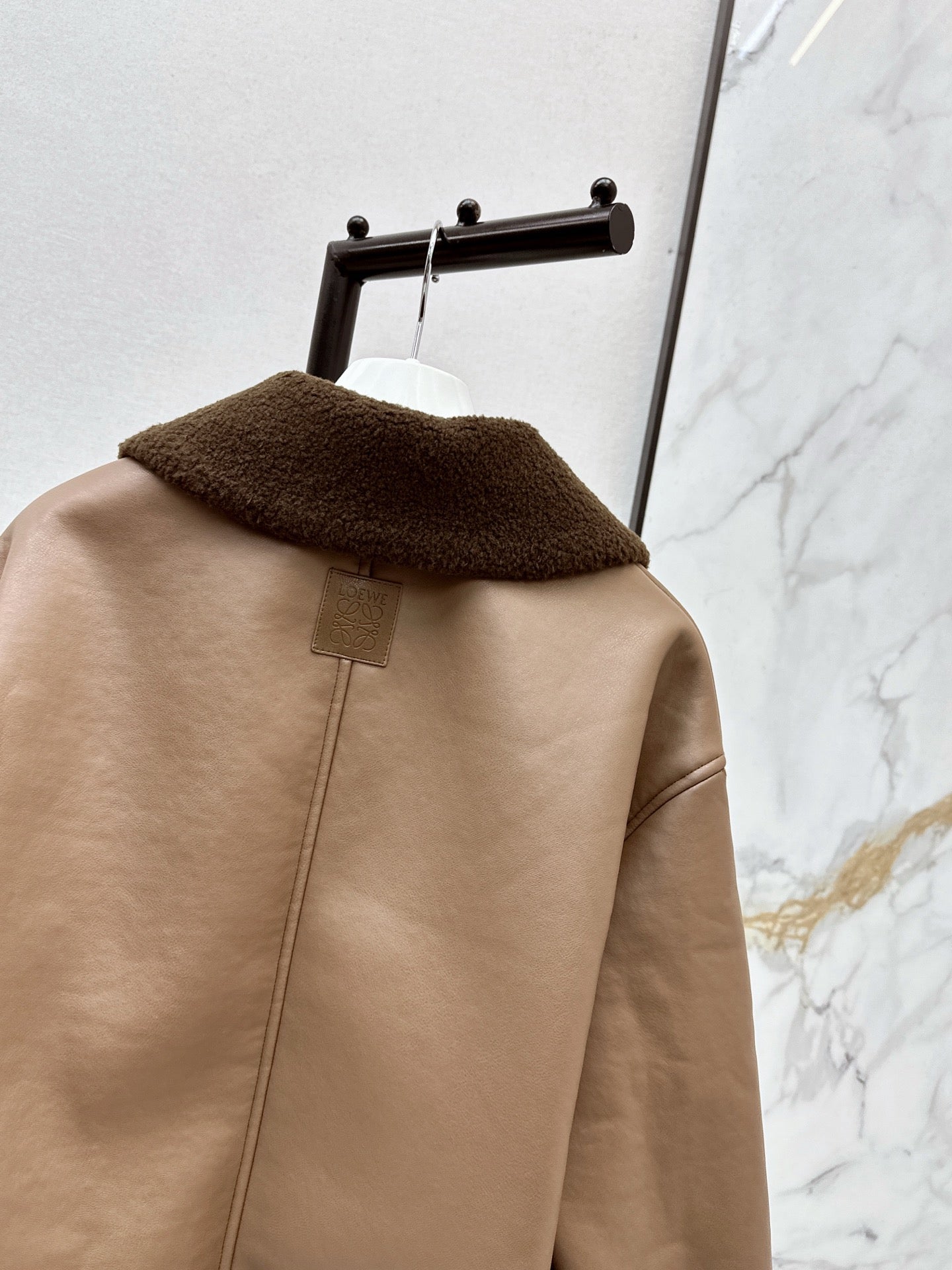 25FW lamb fleece biker