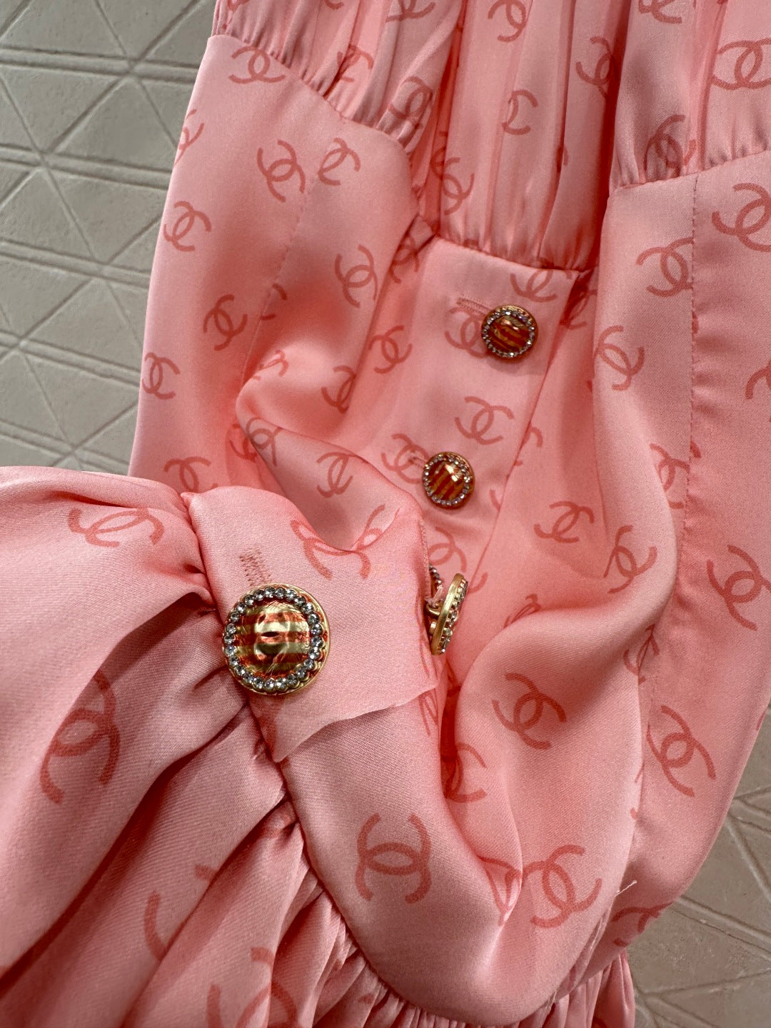 25FW print halter neck dress