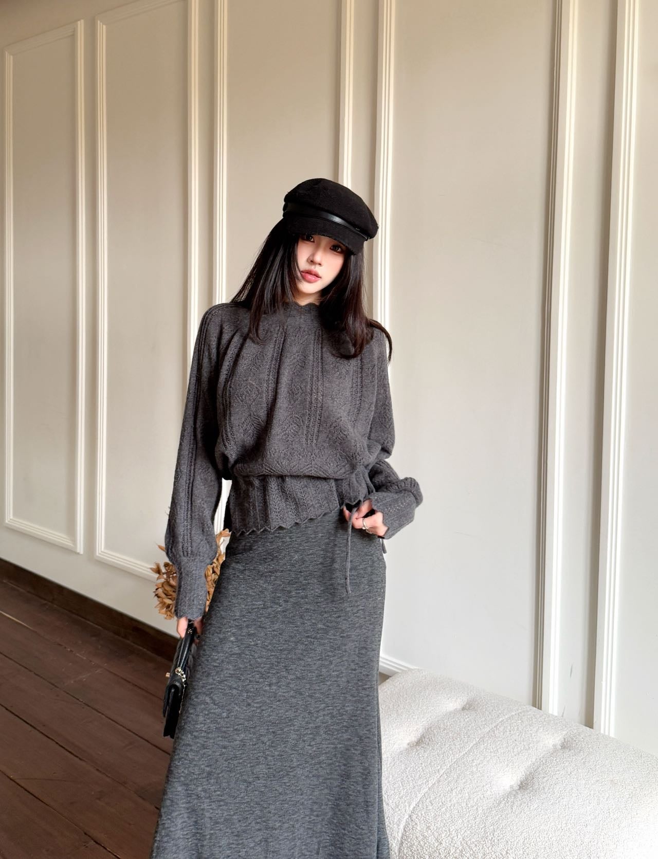 26SS Kordelzug-Pullover