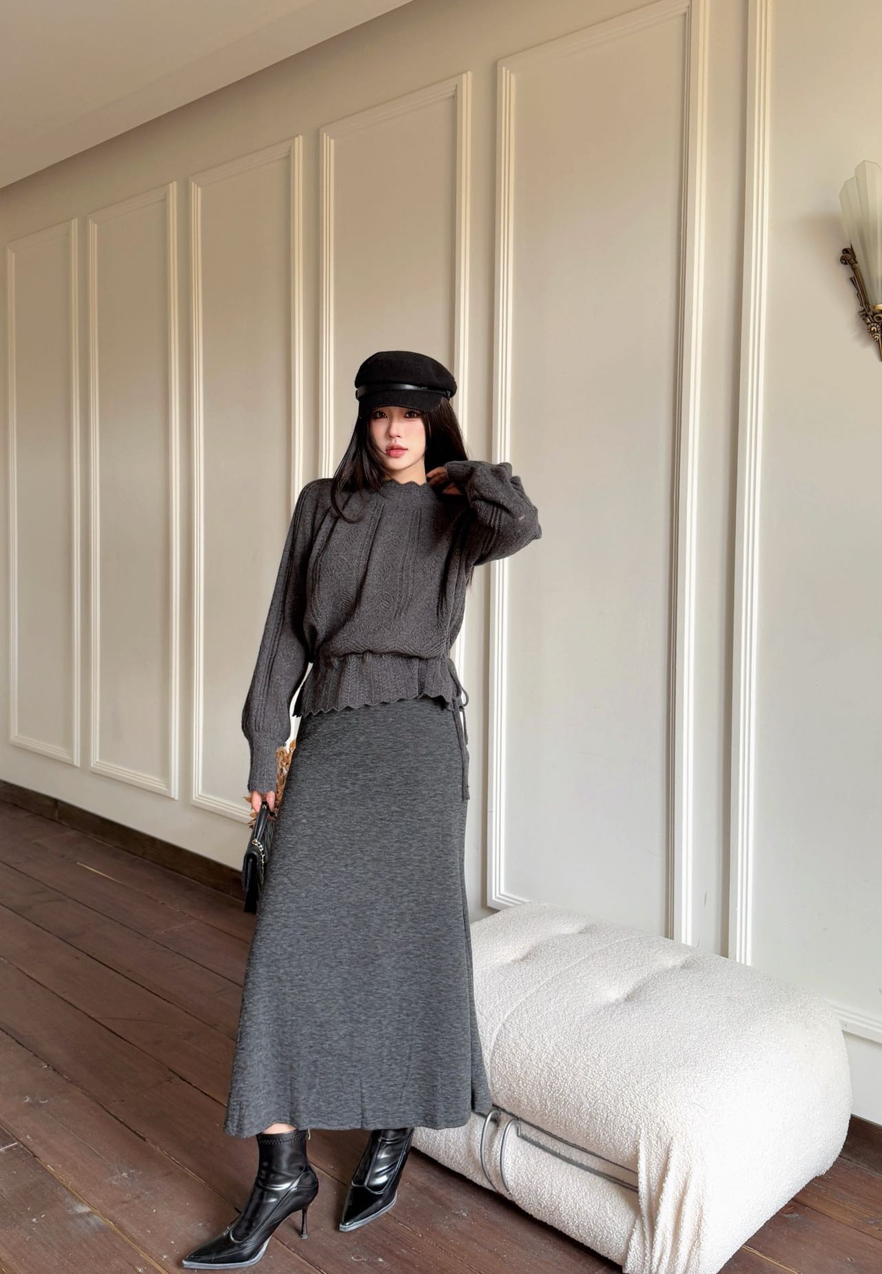 26SS Kordelzug-Pullover