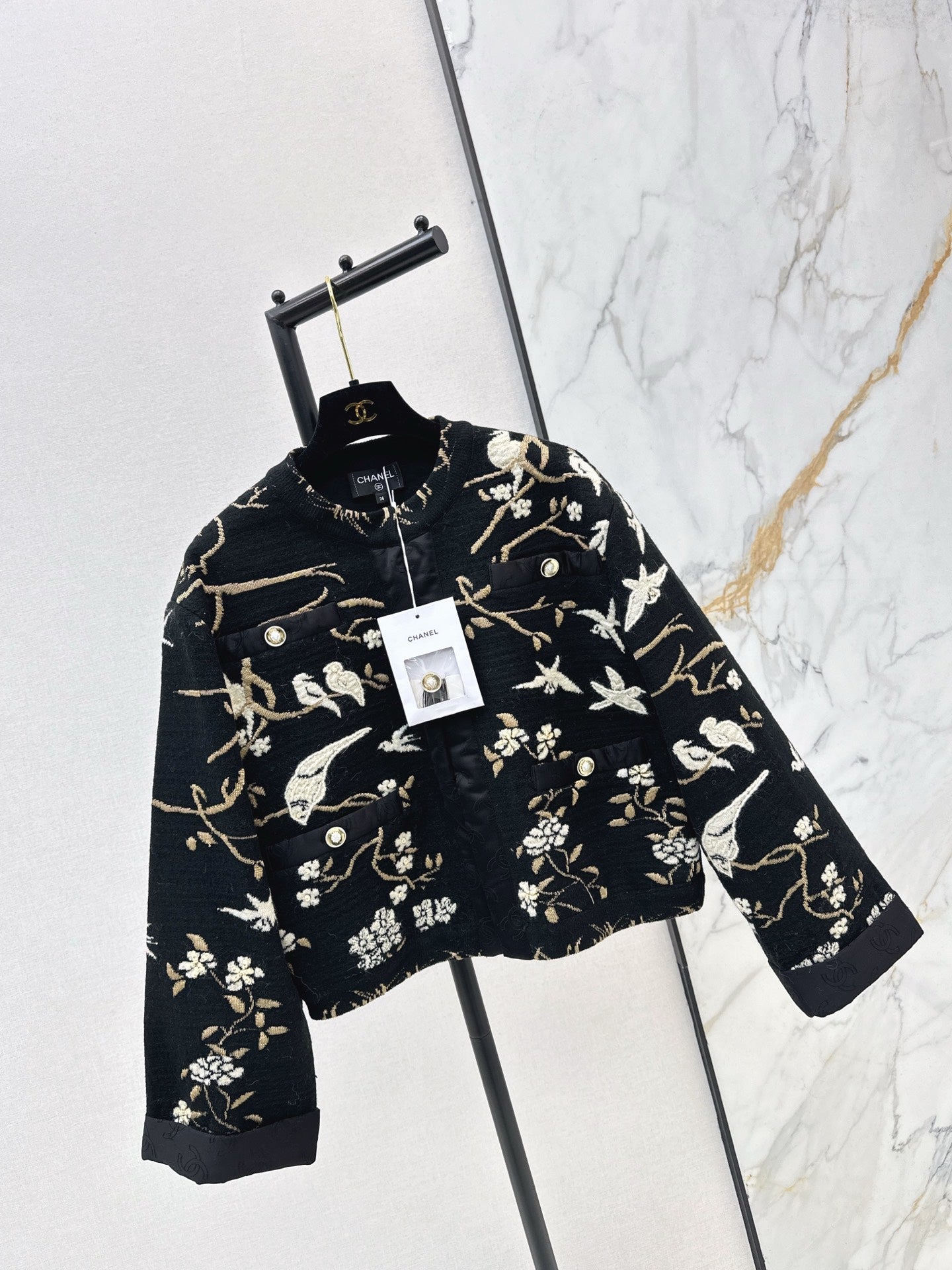 26SS bestickte Jacquard-Jacke