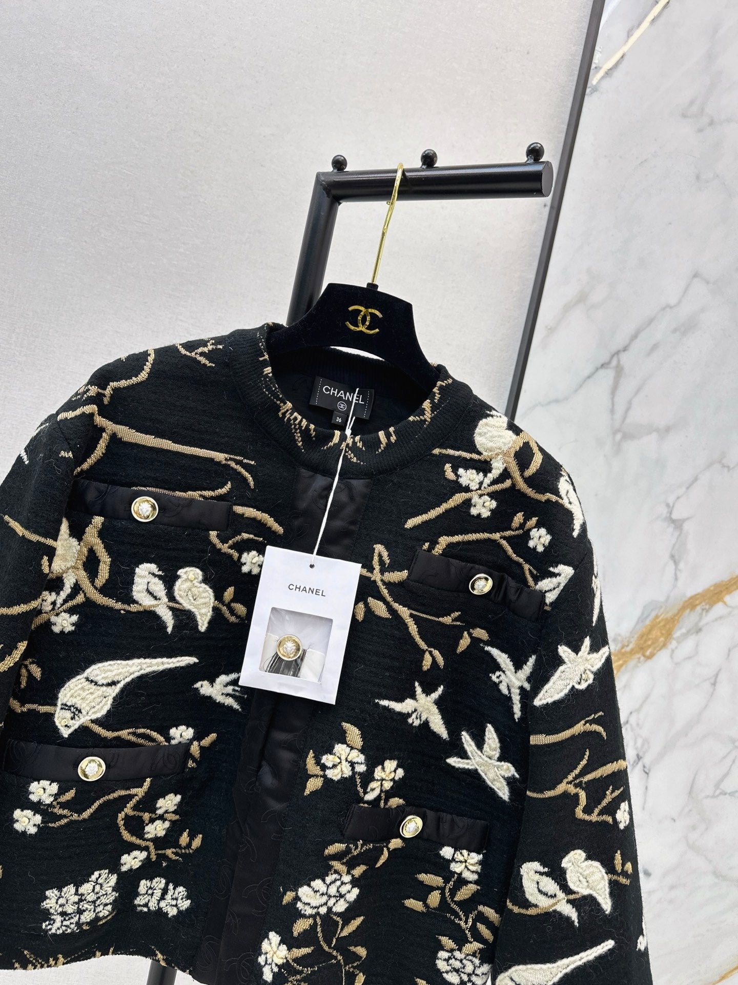 26SS bestickte Jacquard-Jacke