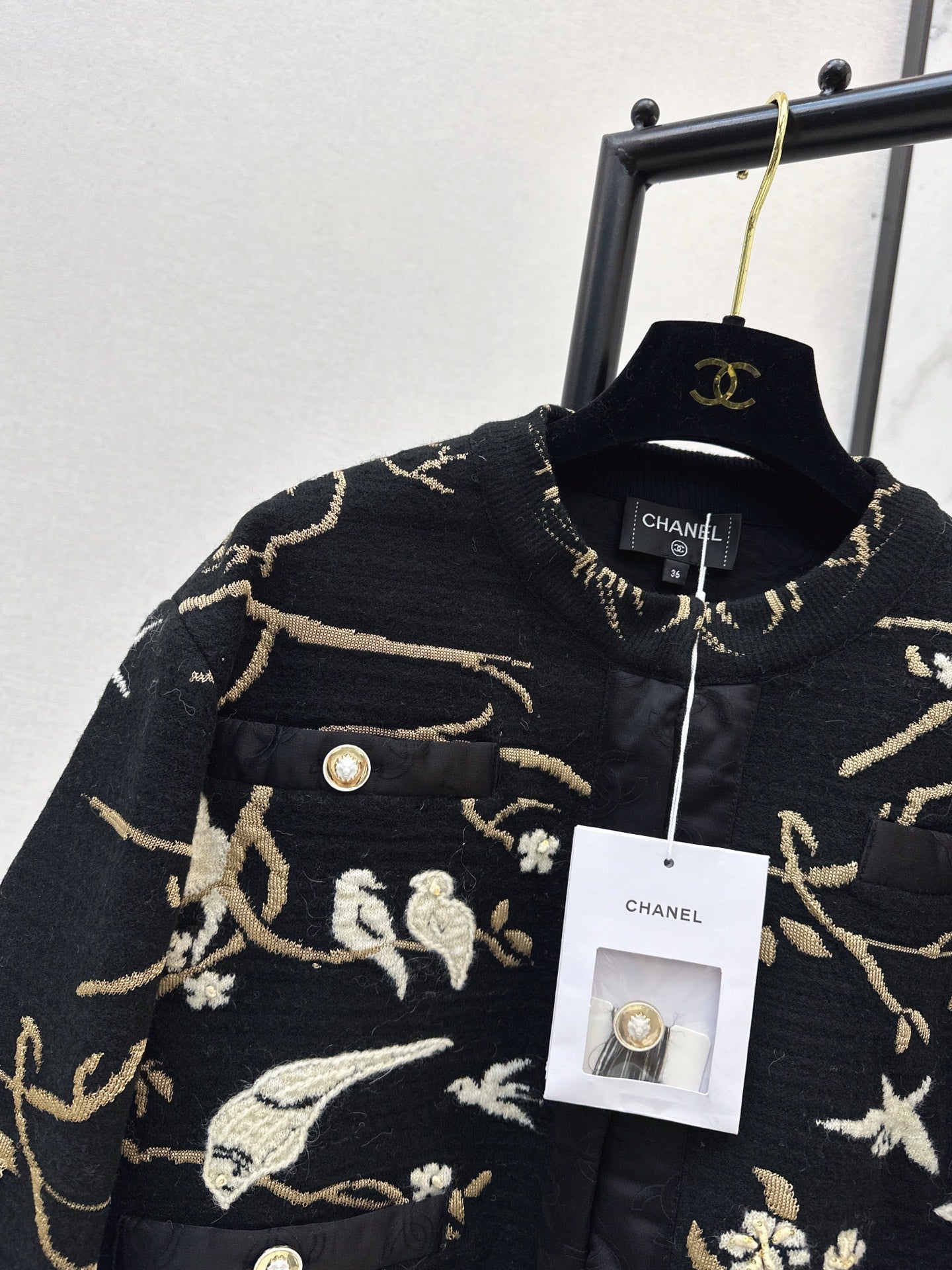 26SS bestickte Jacquard-Jacke