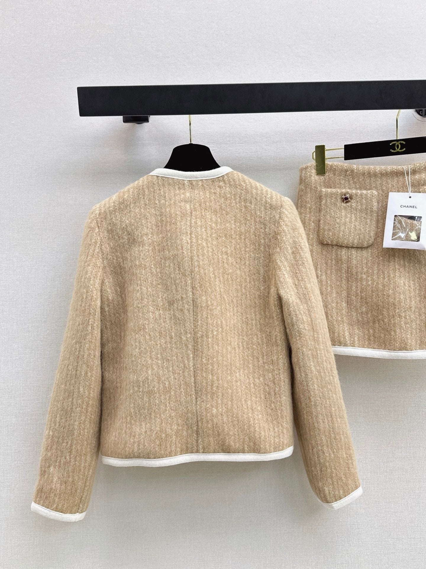 26SS  woolen jacket skirts outfit sets