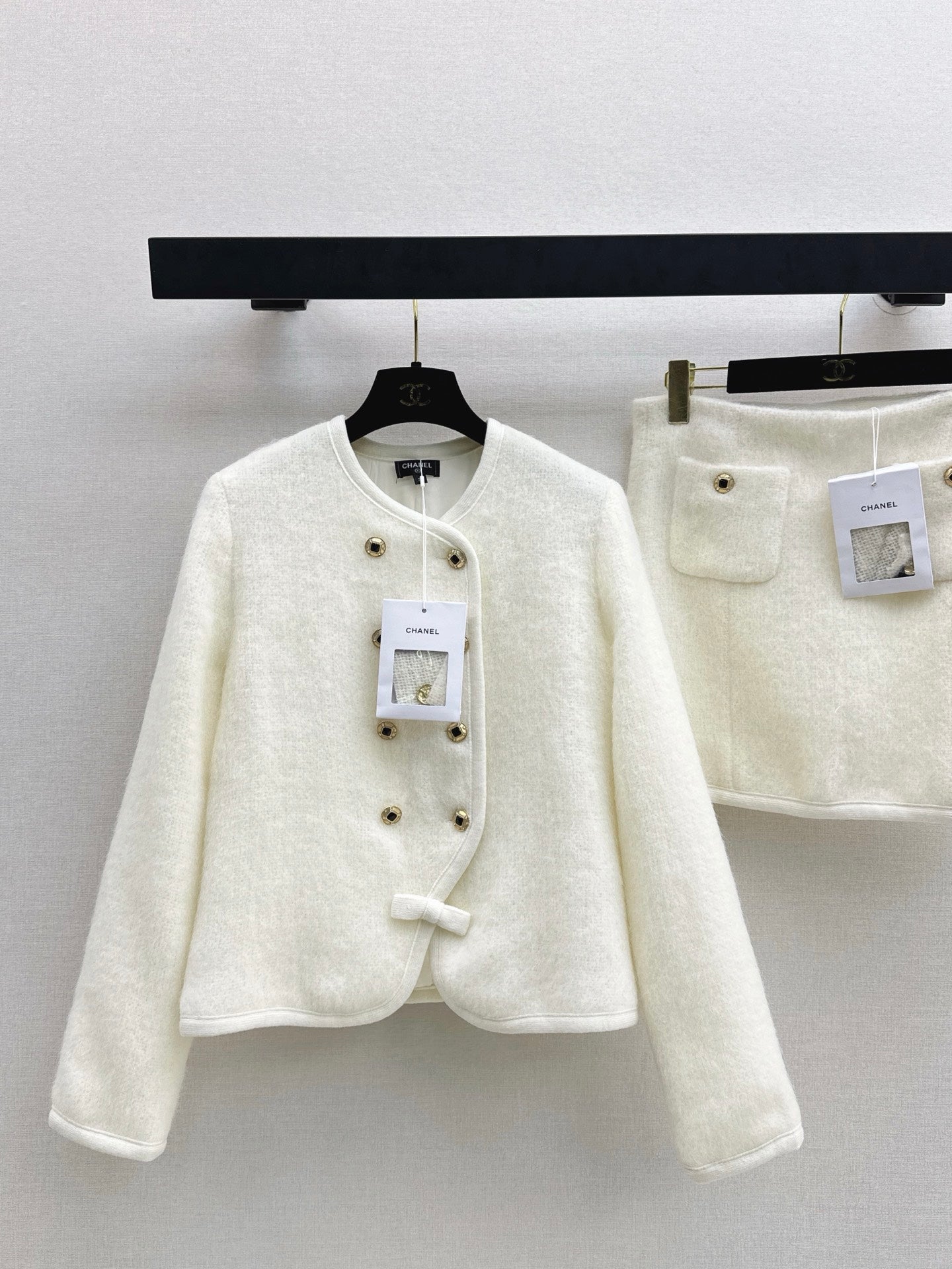 26SS  woolen jacket skirts outfit sets