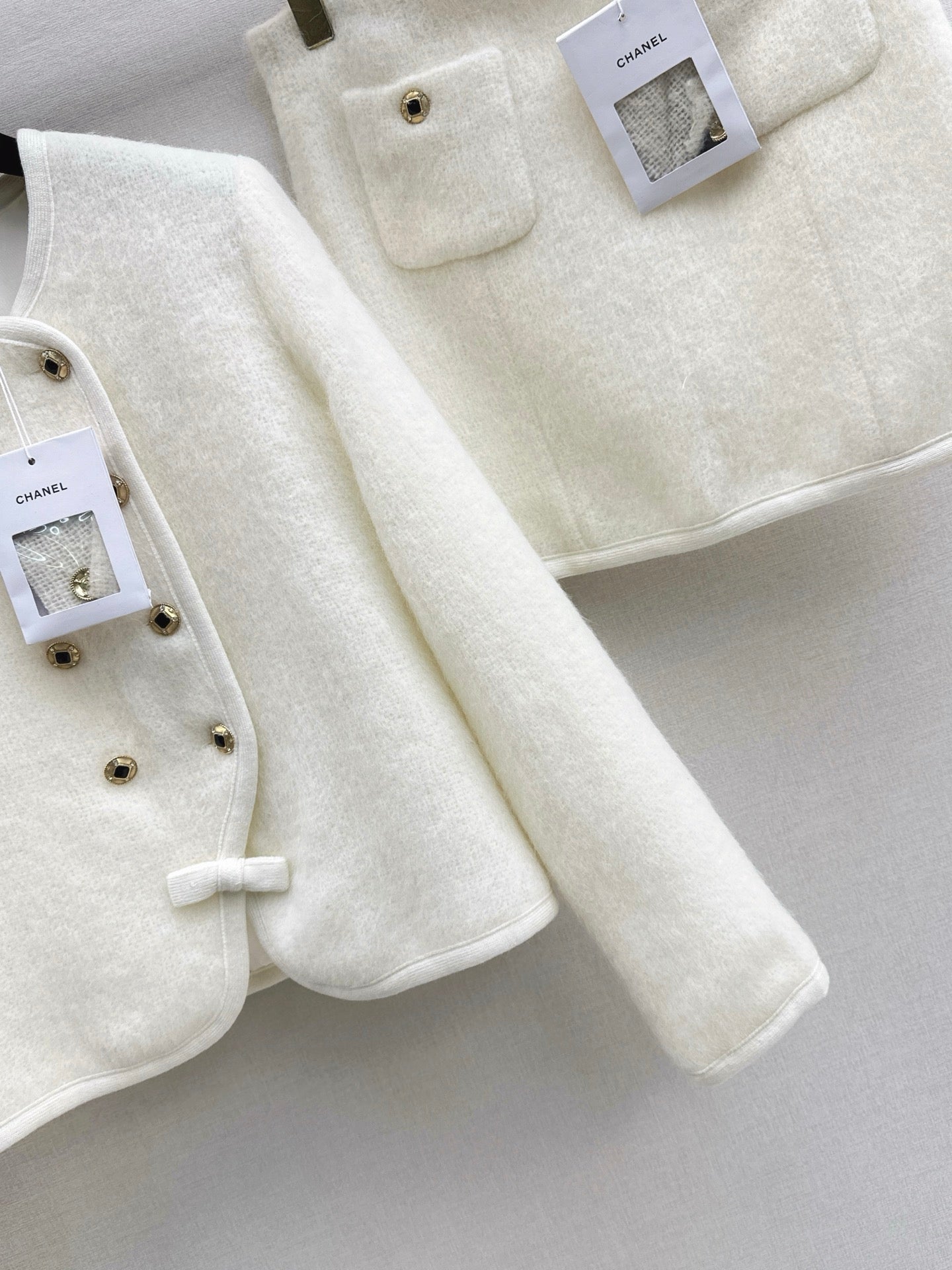 26SS  woolen jacket skirts outfit sets