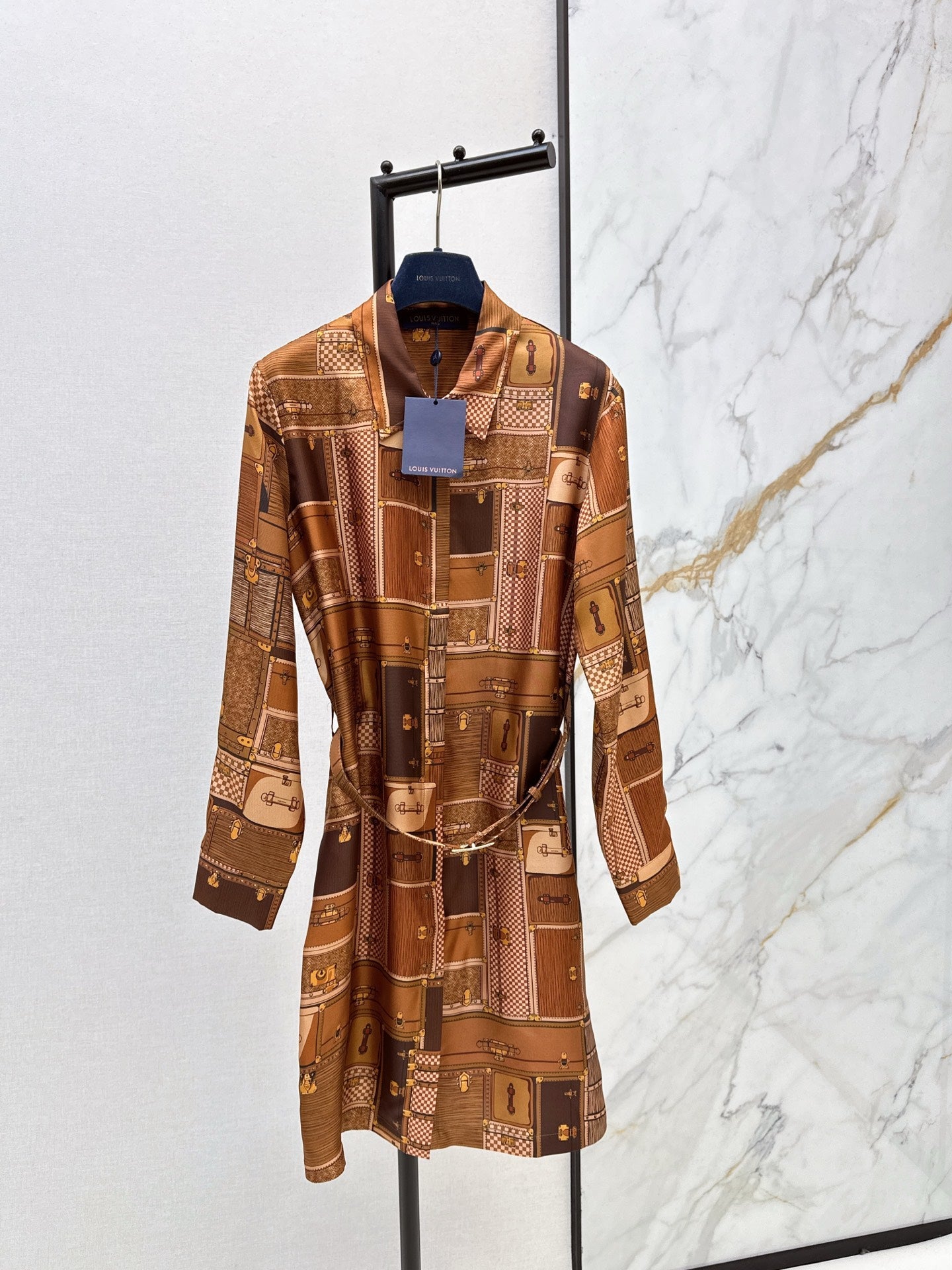 26SS print silk dress