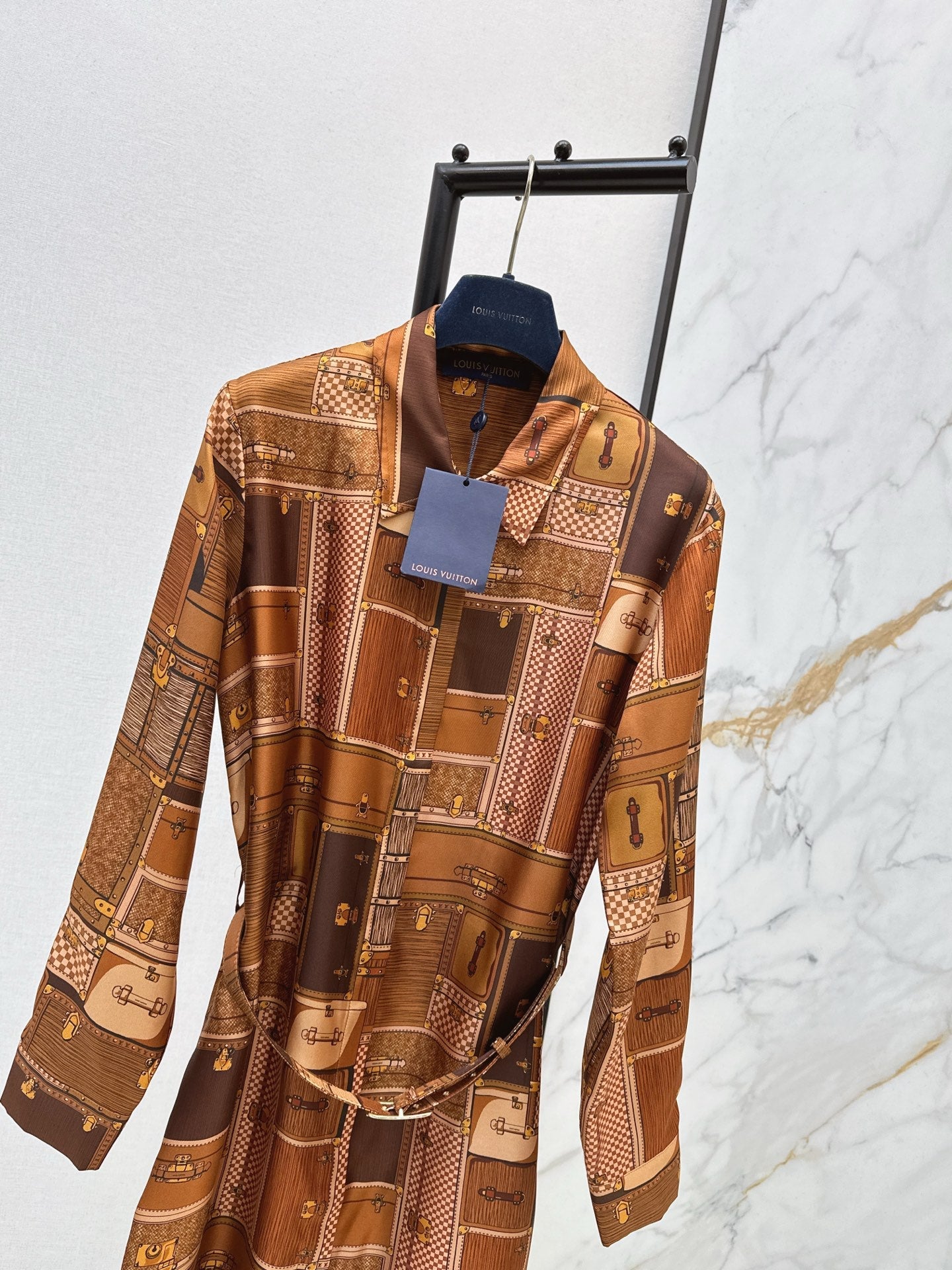 26SS print silk dress