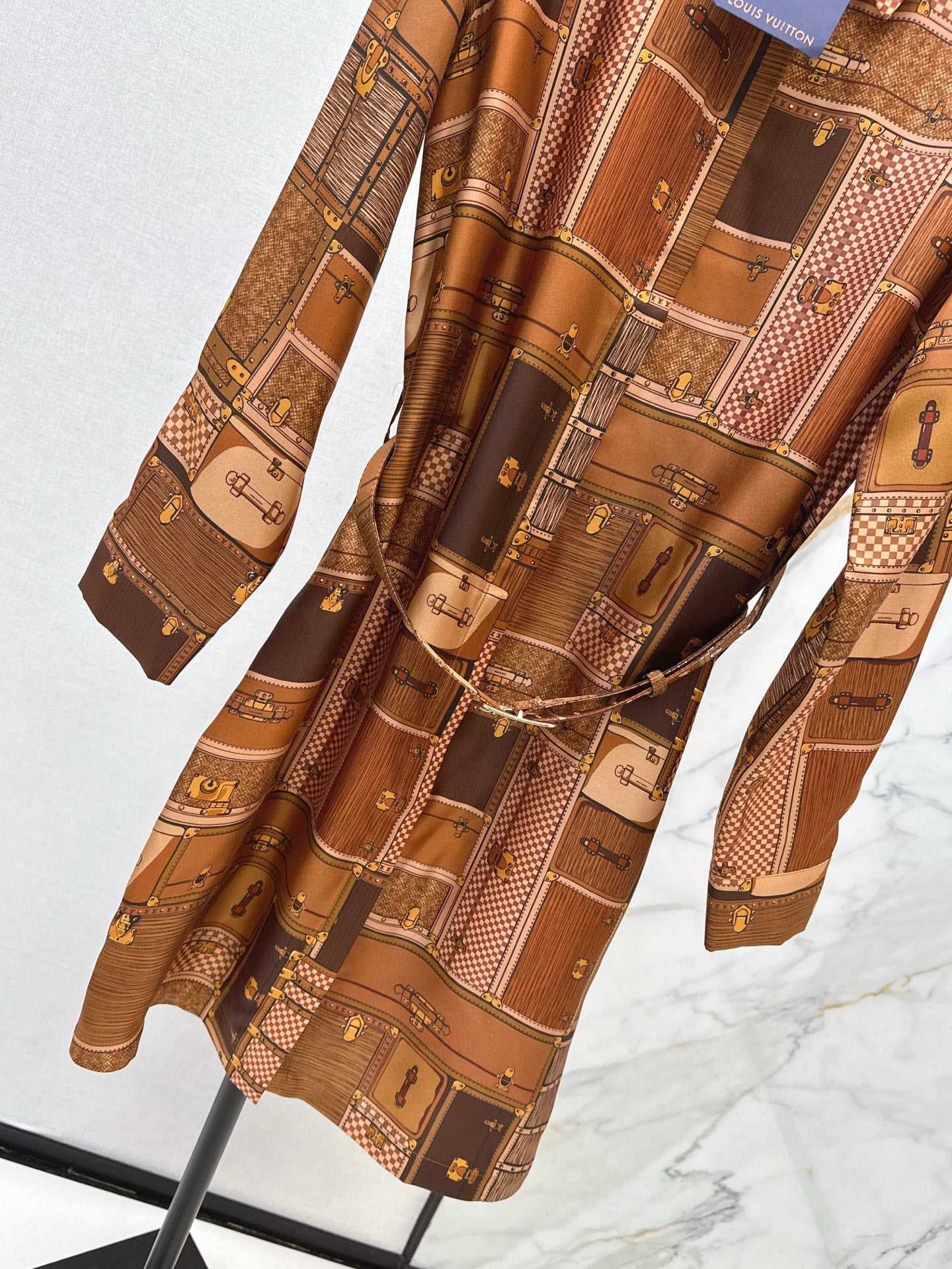 26SS print silk dress