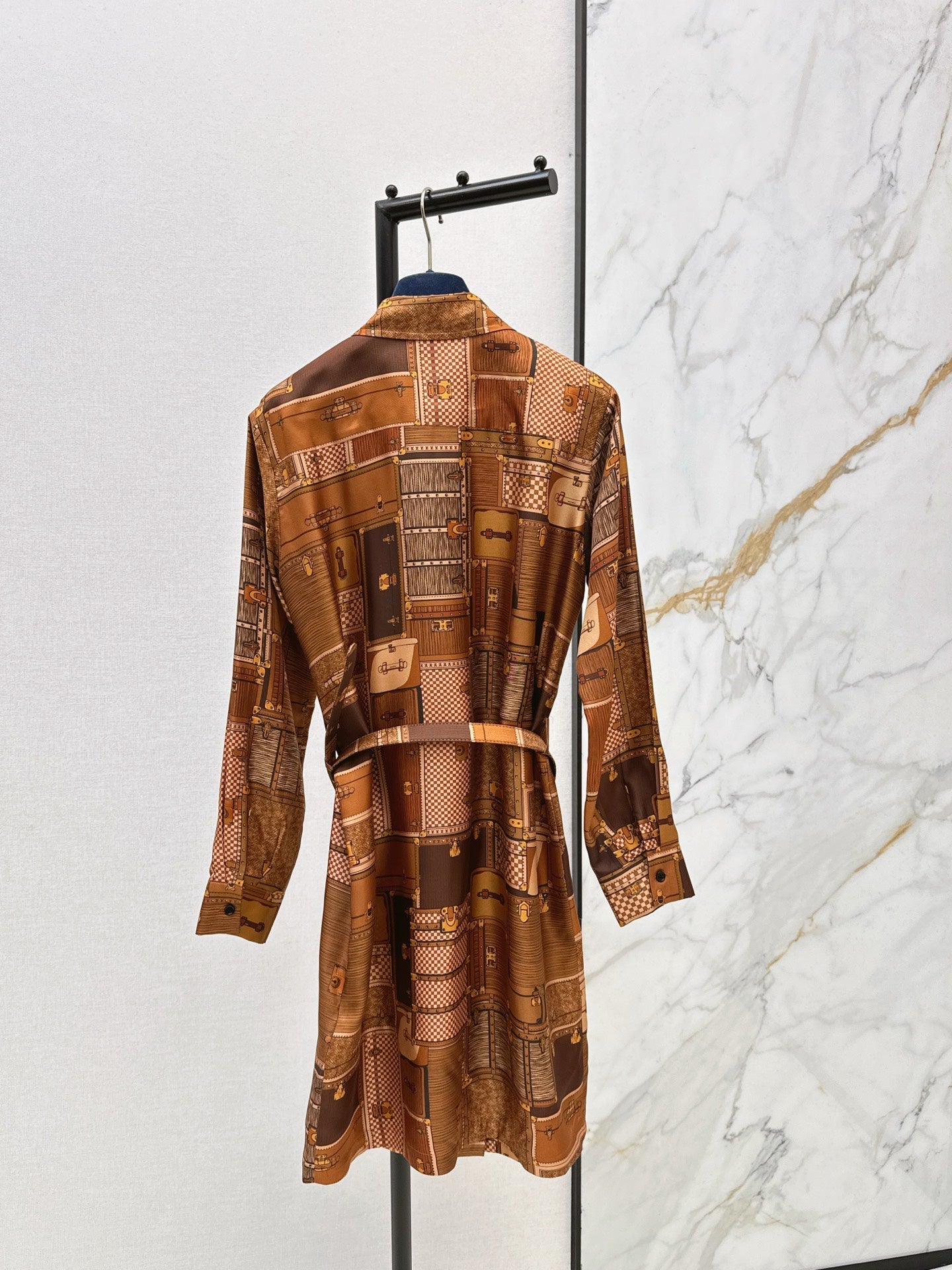 26SS print silk dress