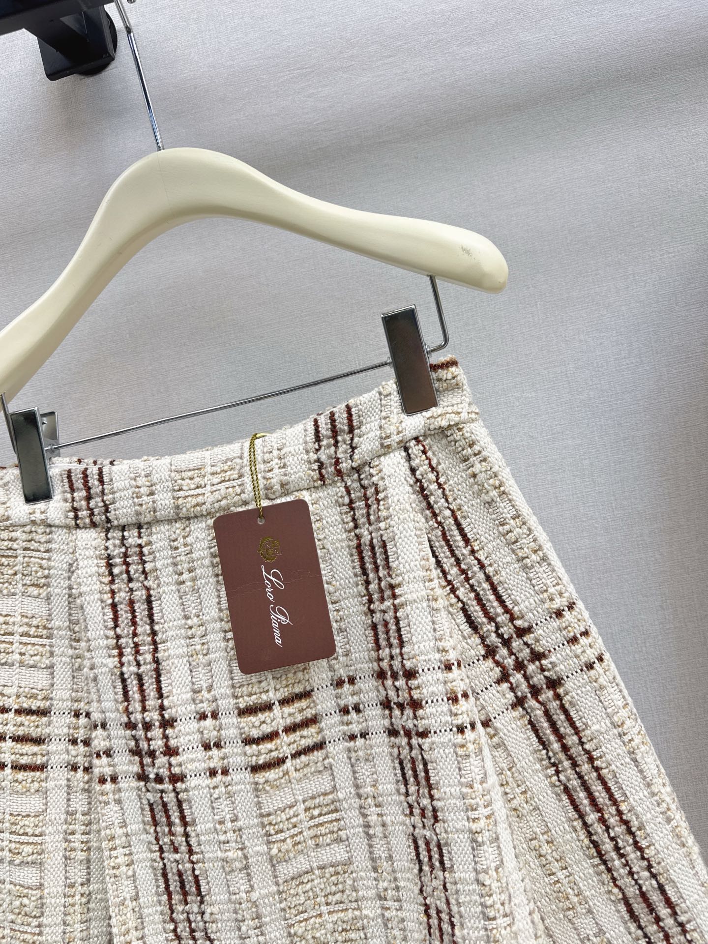 25FW check tweed skirt