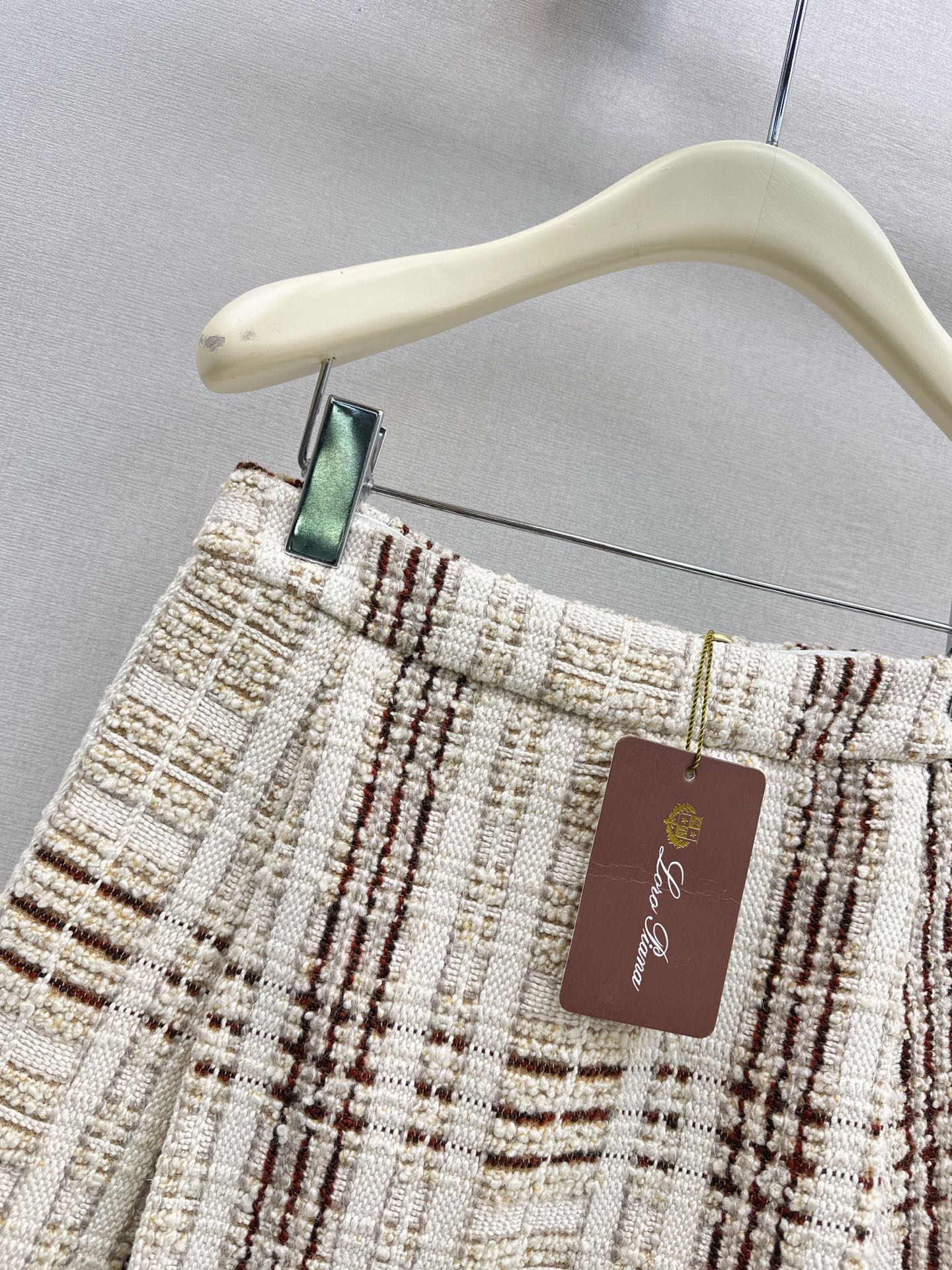 25FW check tweed skirt