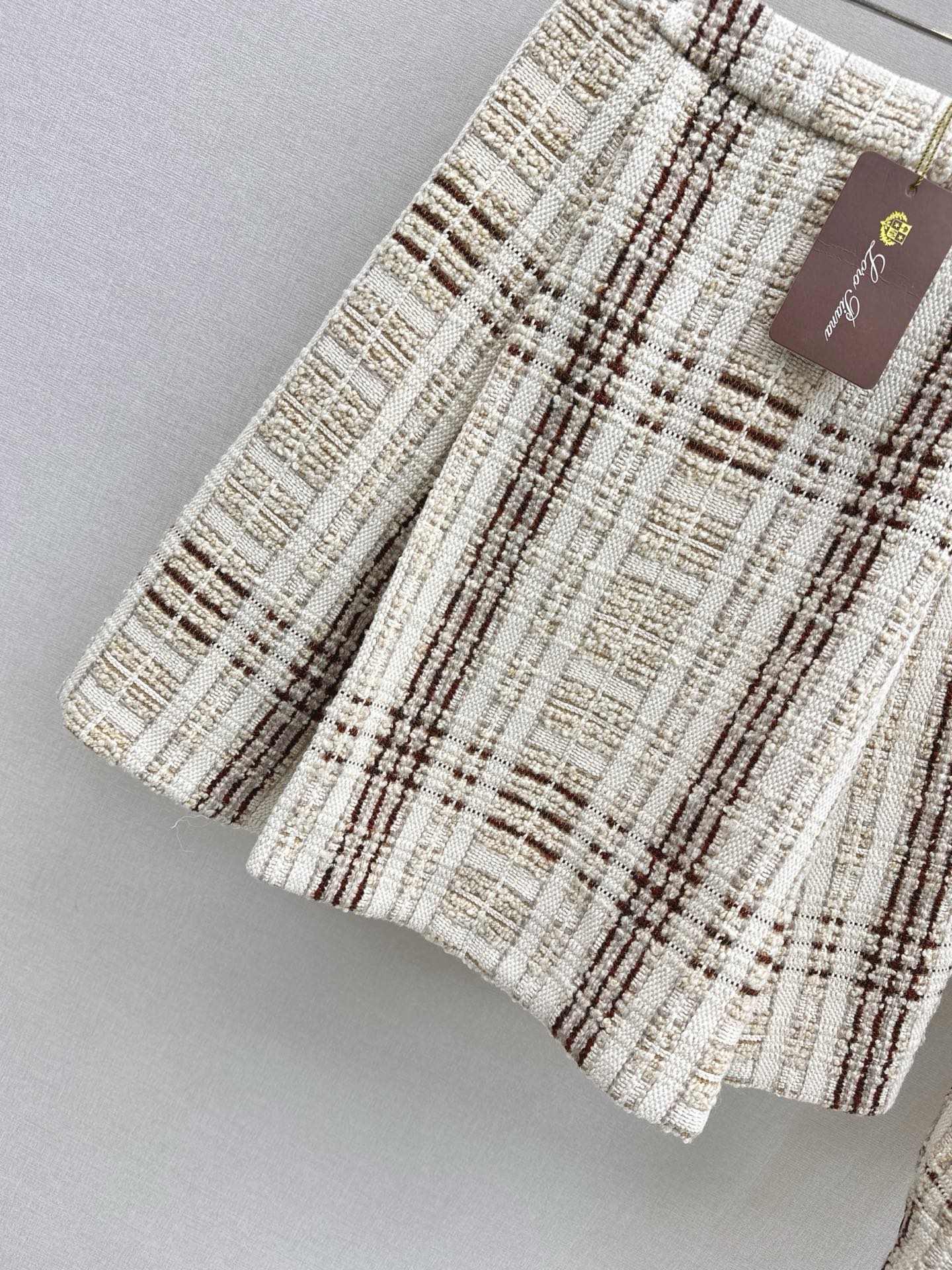 25FW check tweed skirt