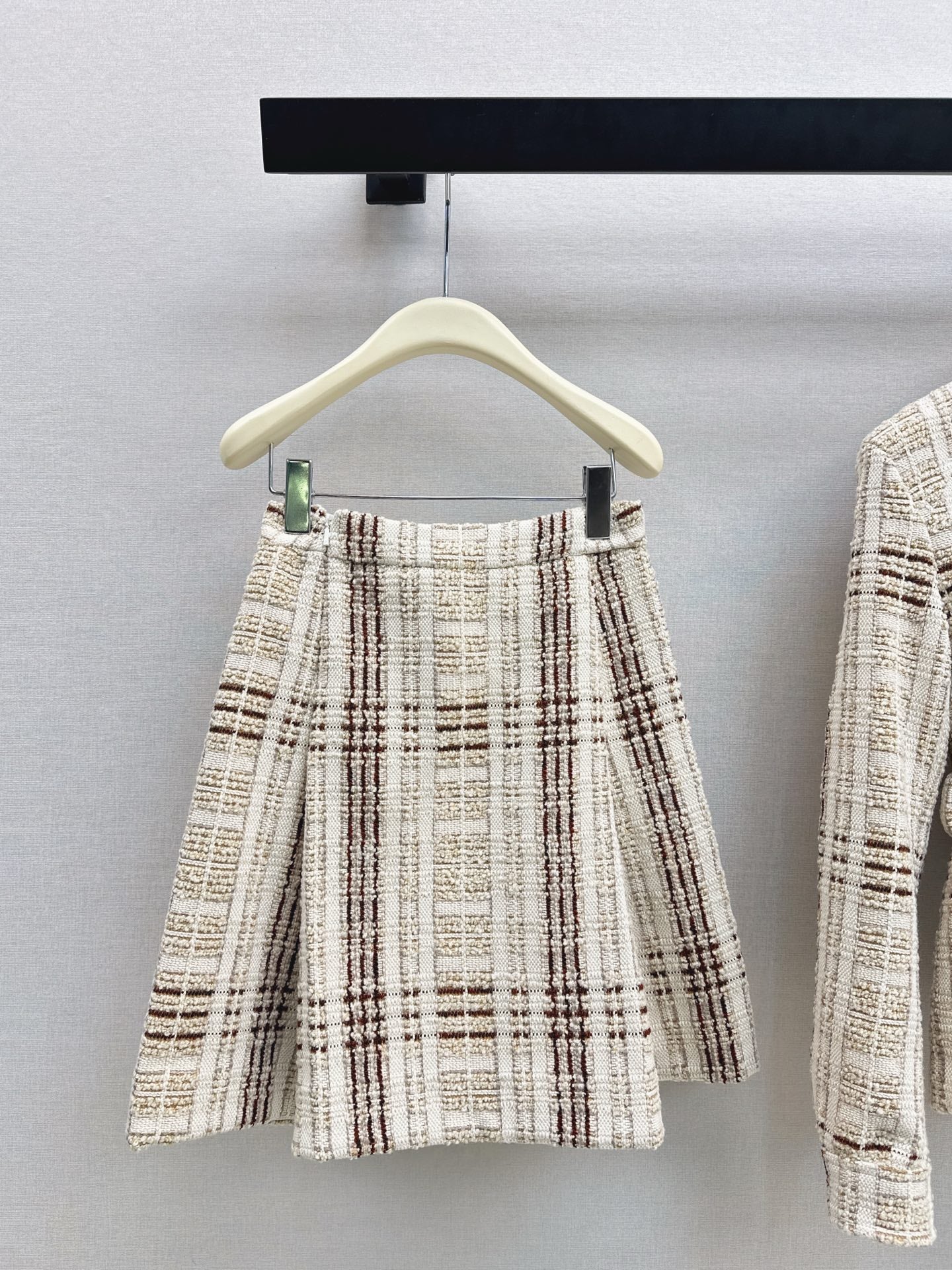 25FW check tweed skirt