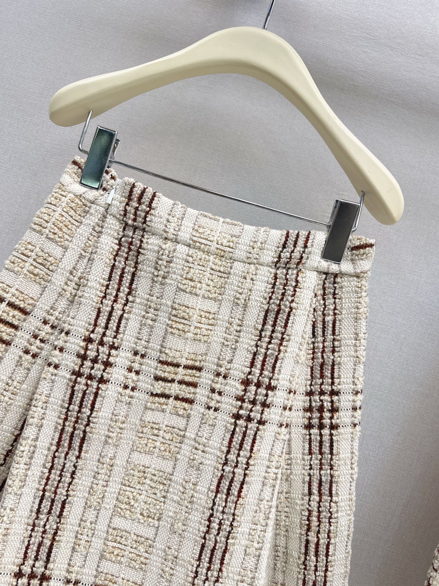 25FW check tweed skirt