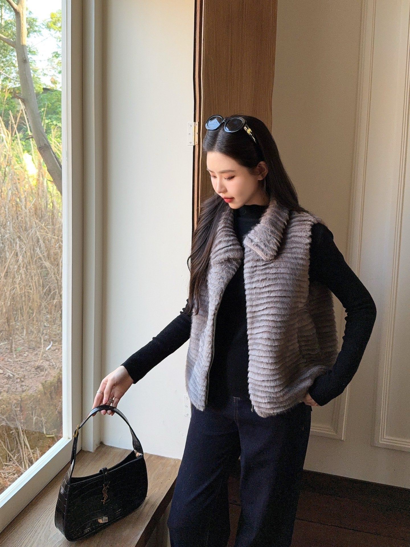 25FW  fur vest jacket