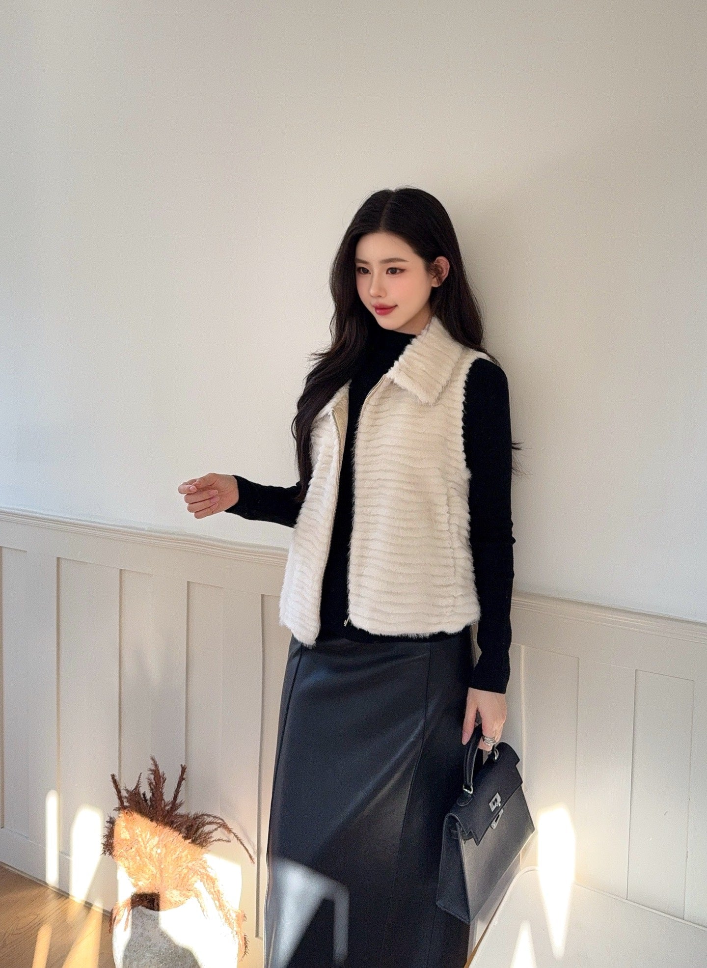 25FW  fur vest jacket