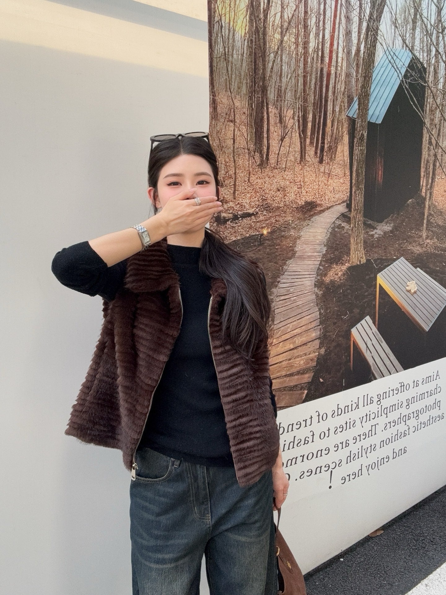 25FW  fur vest jacket