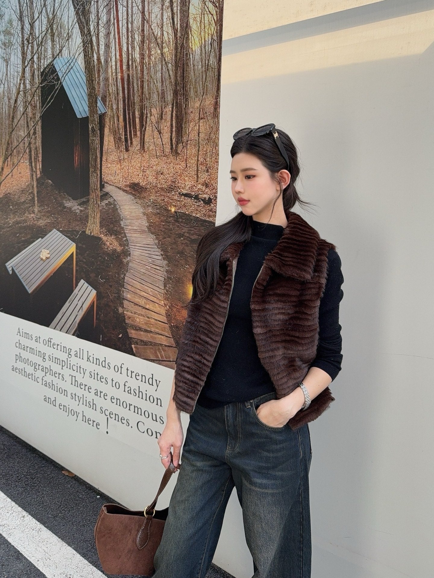 25FW  fur vest jacket