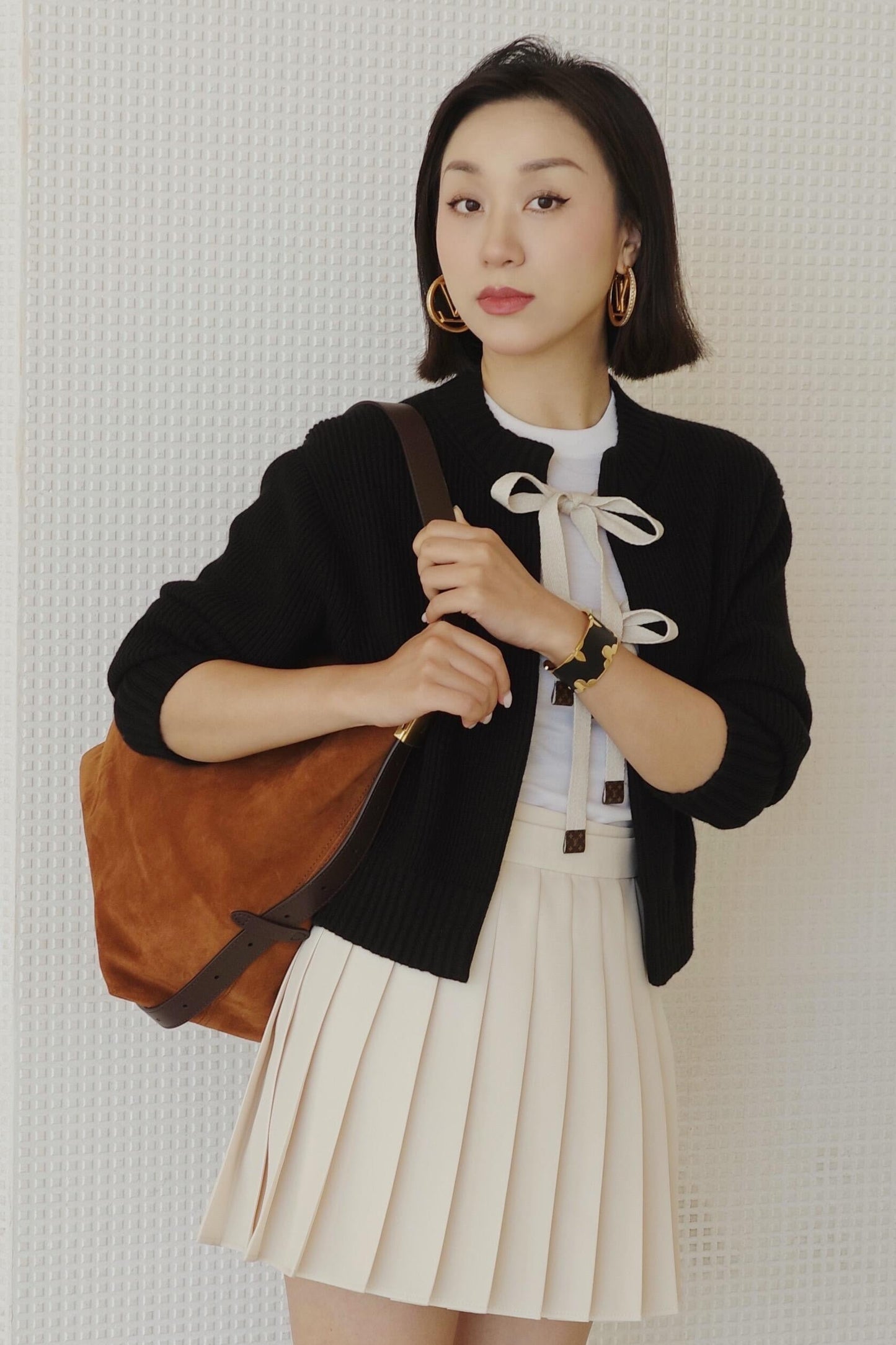 26SS  bow knit cardigan