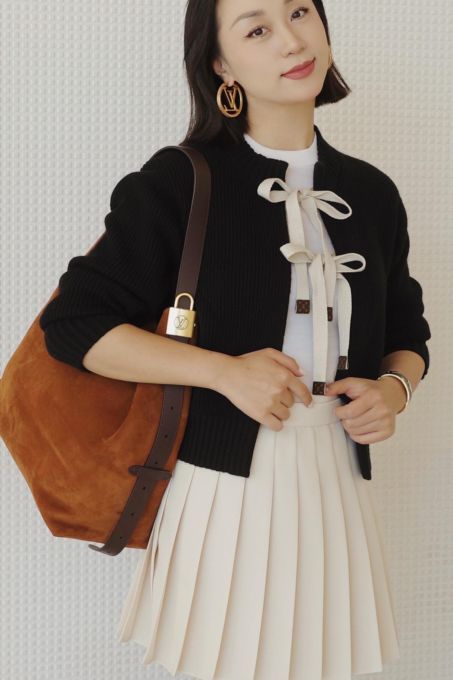 26SS  bow knit cardigan