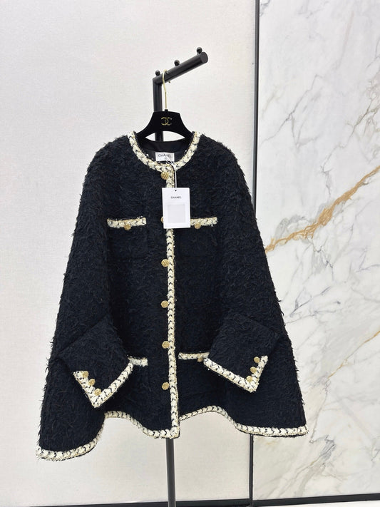 26SS NEW tweed cape coat
