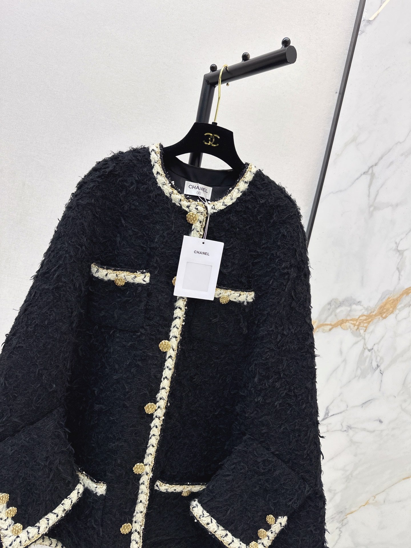 26SS NEW tweed cape coat