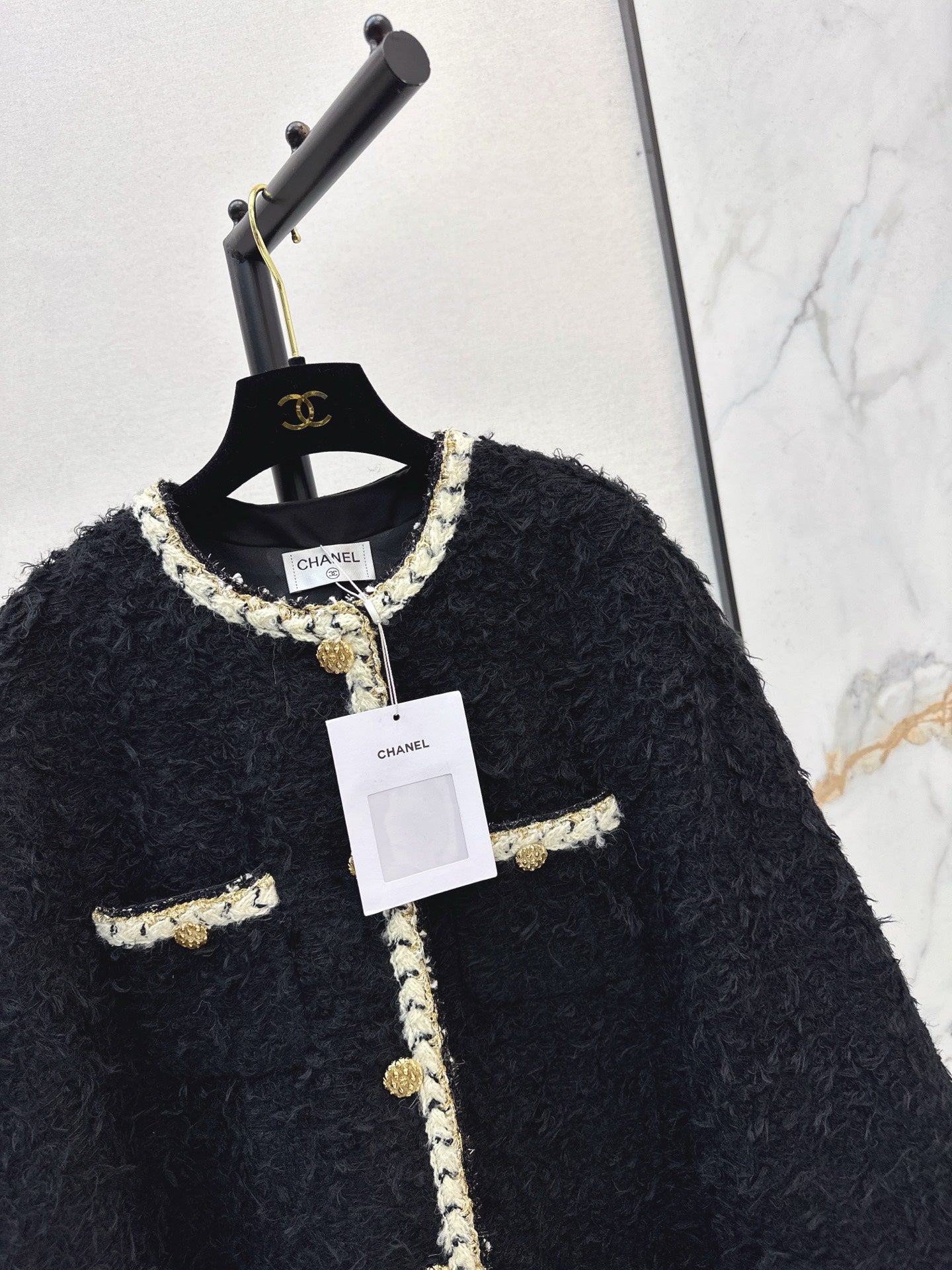 26SS NEW tweed cape coat