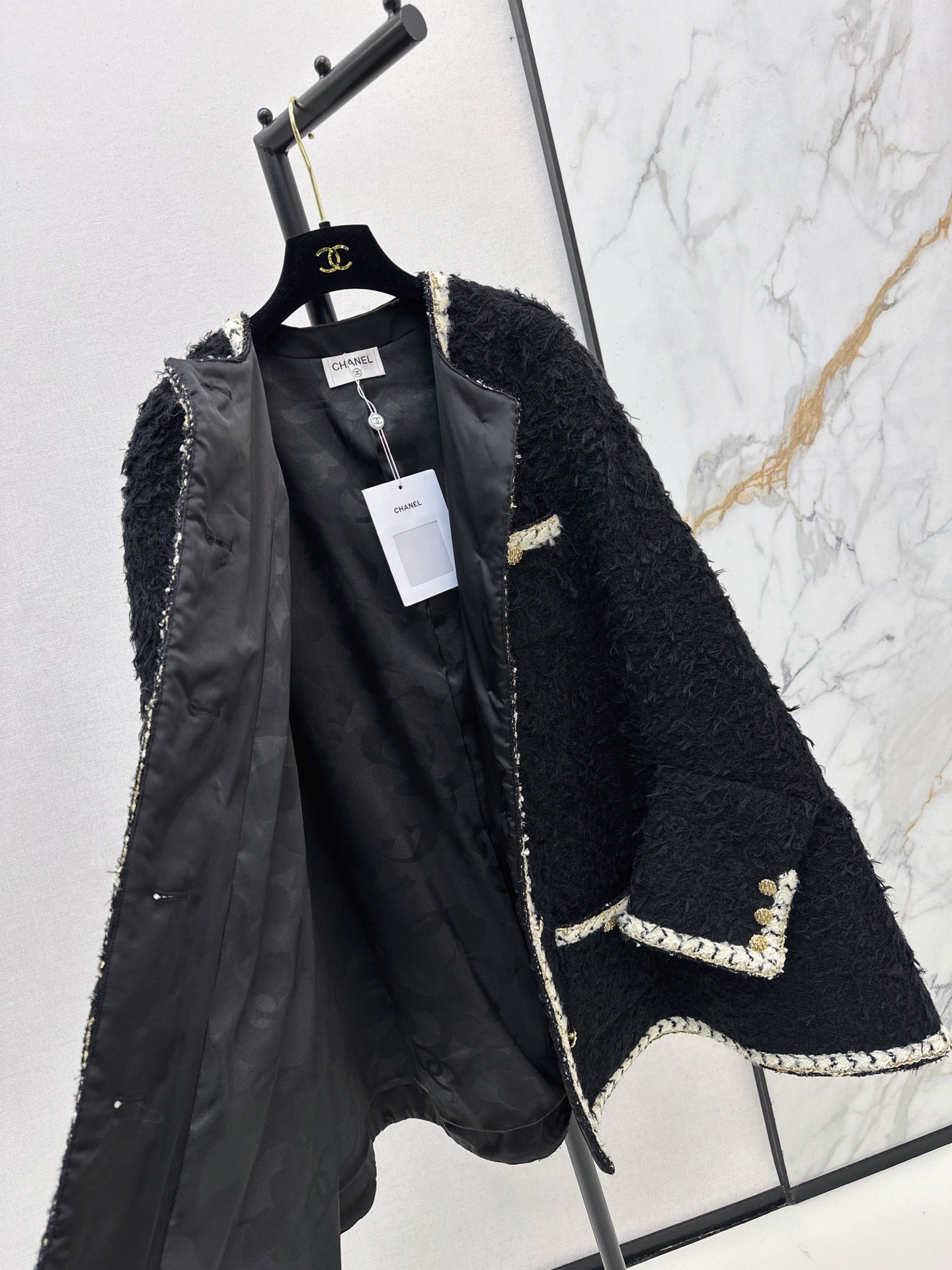 26SS NEW tweed cape coat