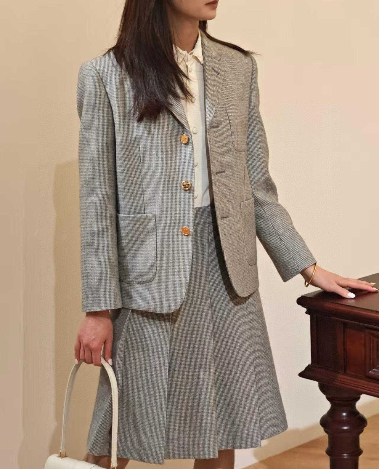 26SS NEW wool skirt
