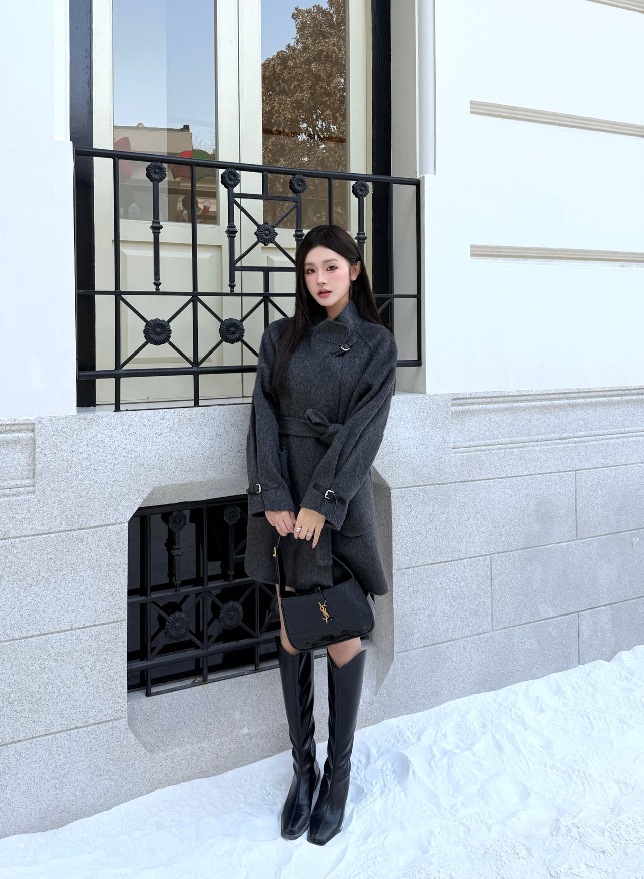 25FW NEW woolen belted overcoats