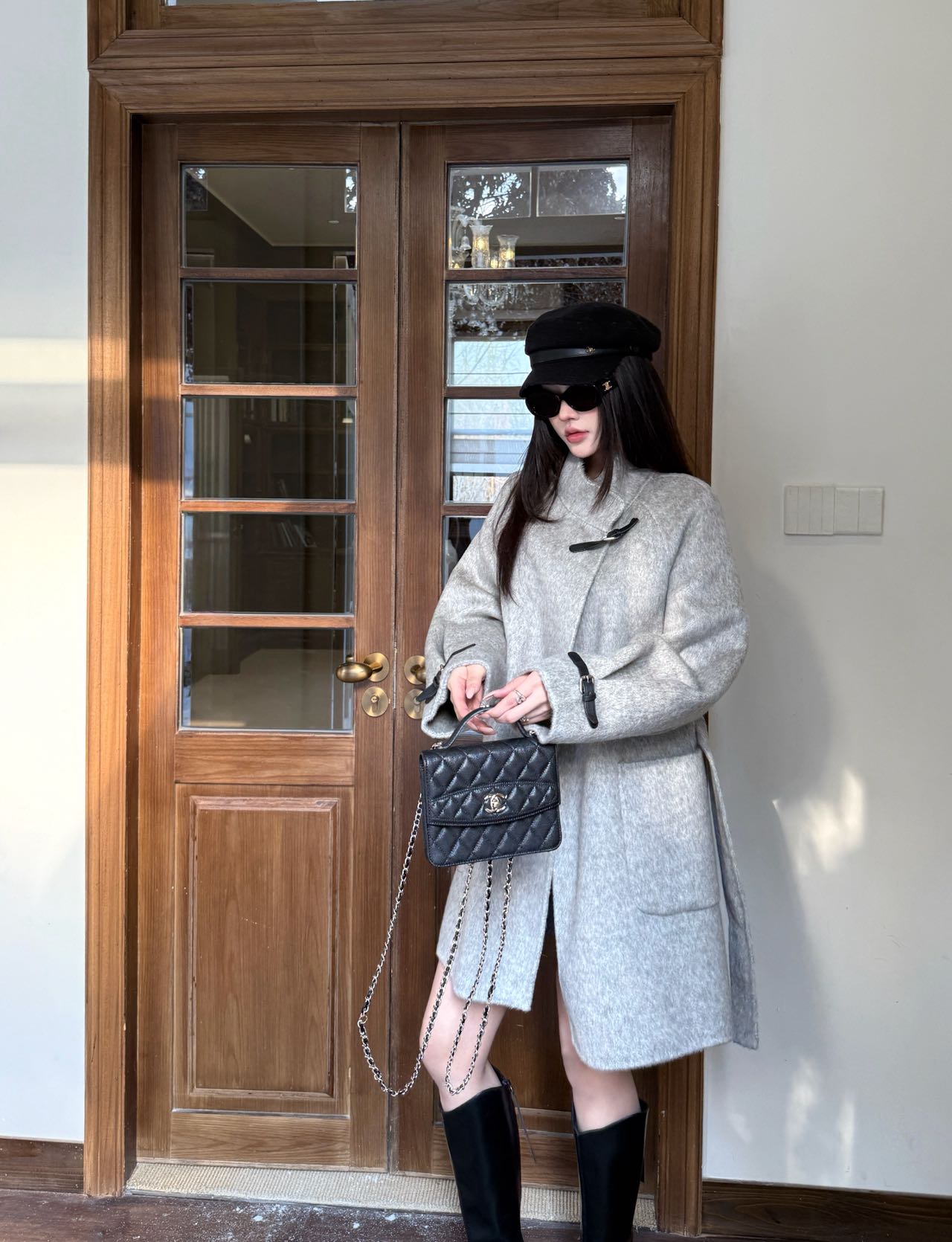25FW NEW woolen belted overcoats