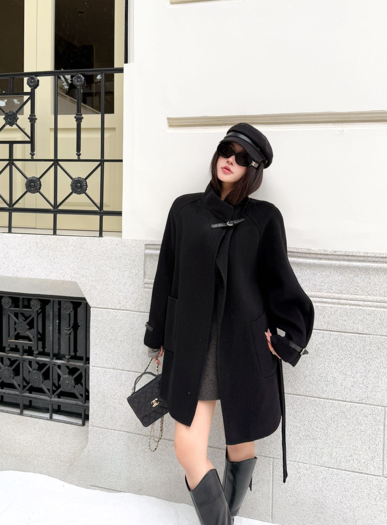 25FW NEW woolen belted overcoats