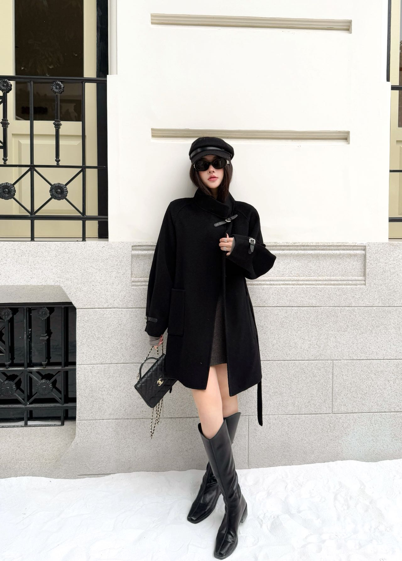 25FW NEW woolen belted overcoats