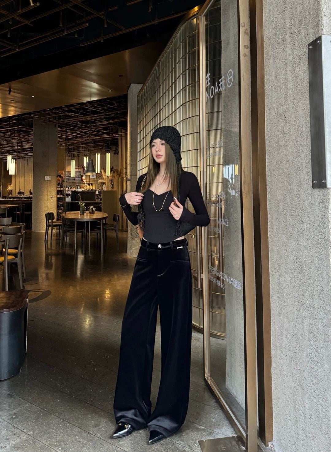 26SS NEW velvet wide-leg pants