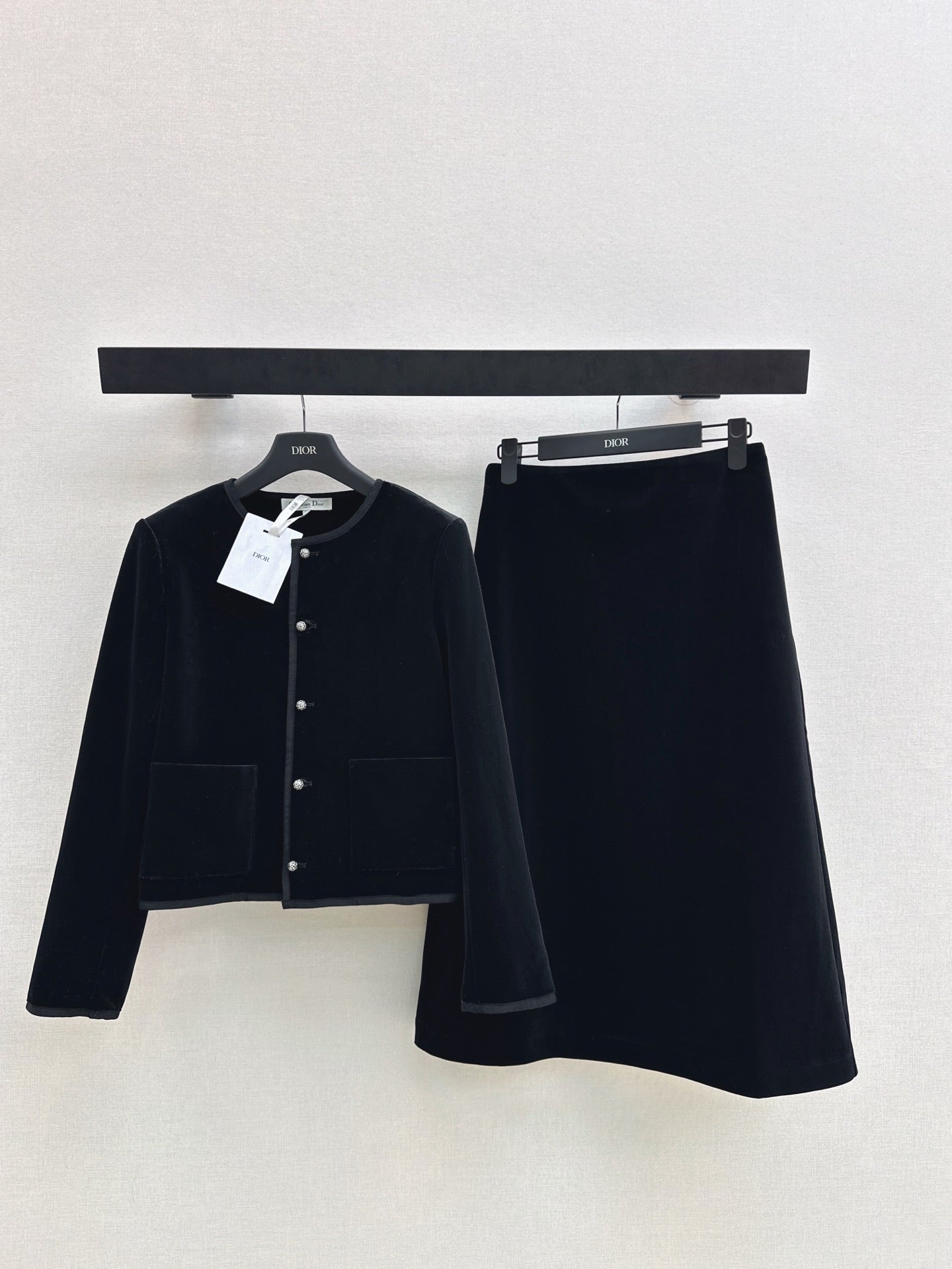 26SS NEW velvet jacket+skirts outfit sets