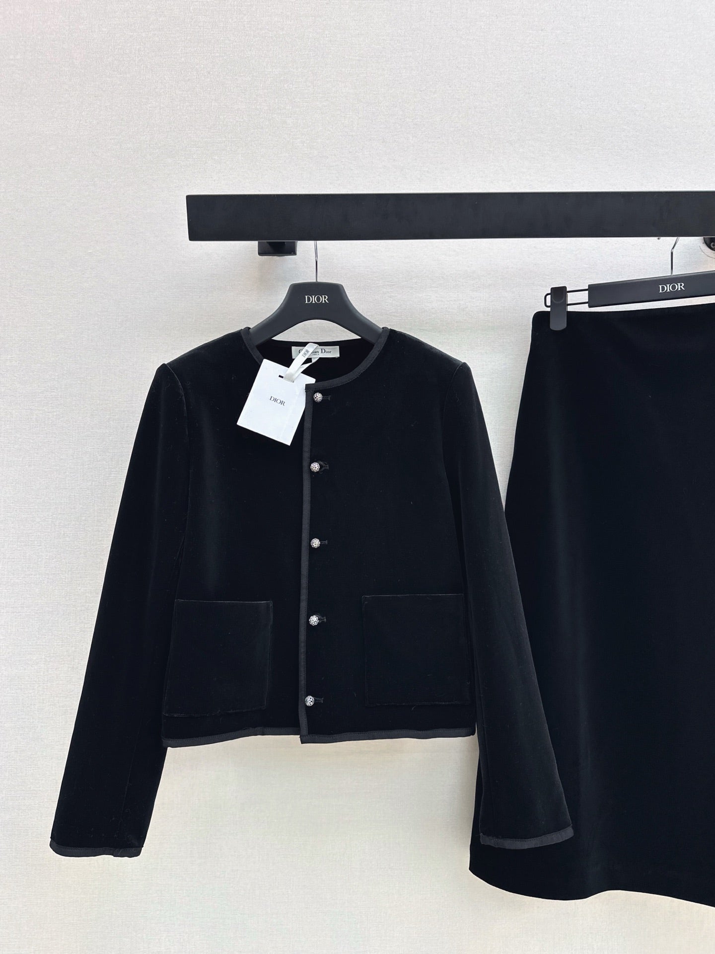 26SS NEW velvet jacket+skirts outfit sets