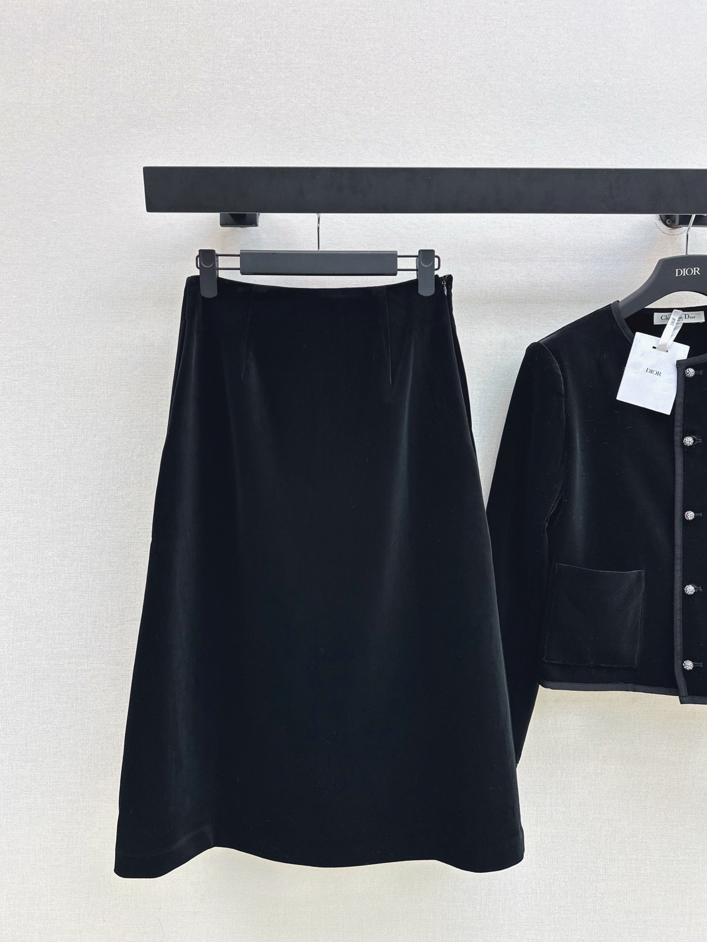 26SS NEW velvet jacket+skirts outfit sets