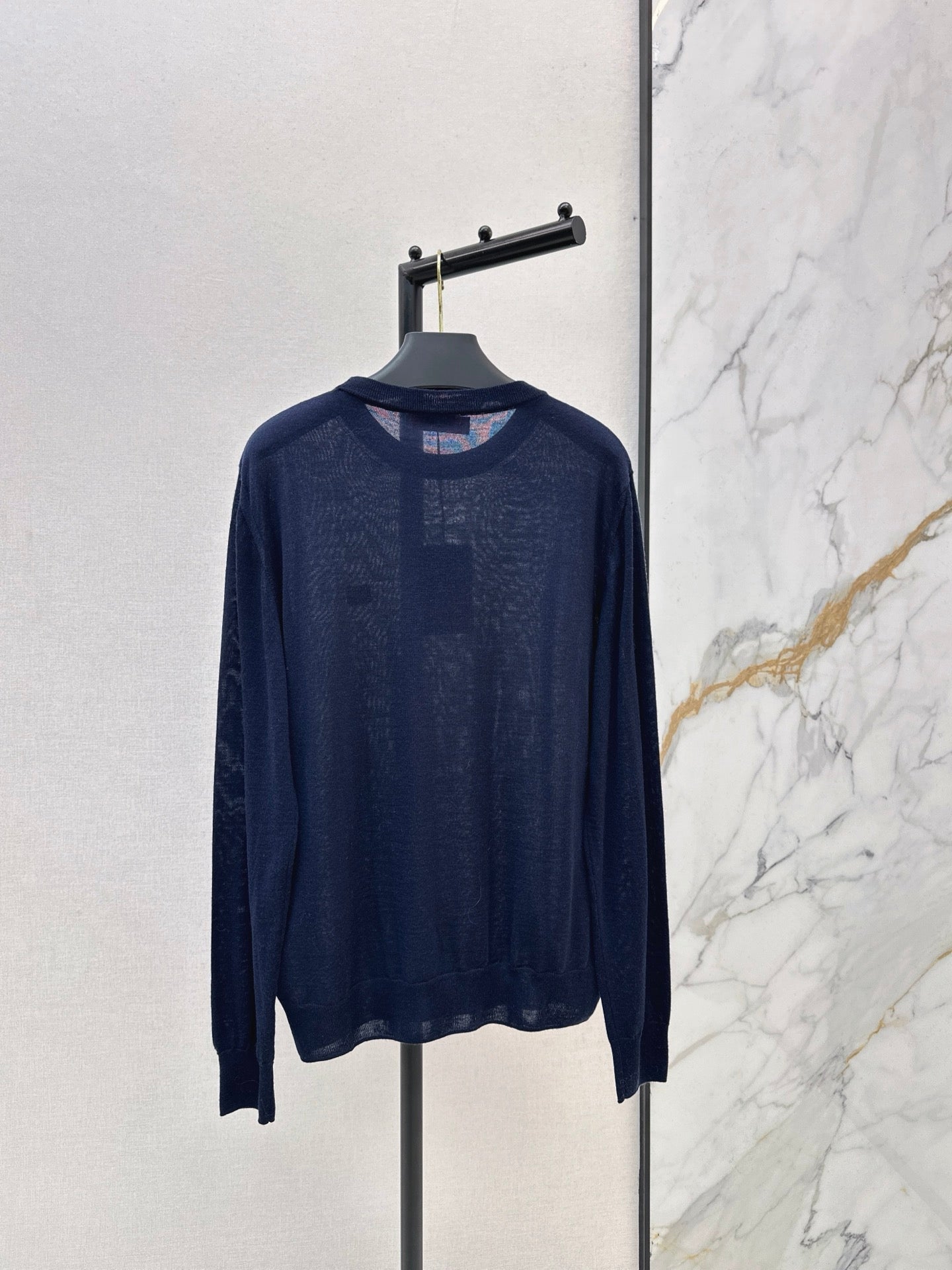 26SS NEW first bow rhinestone decorated cashmere sweater