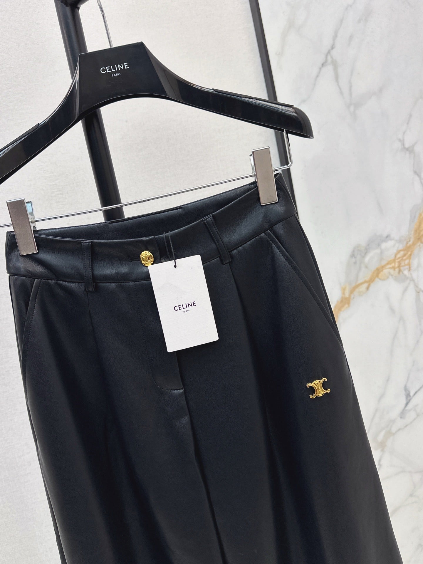 26SS NEW pu leather pants