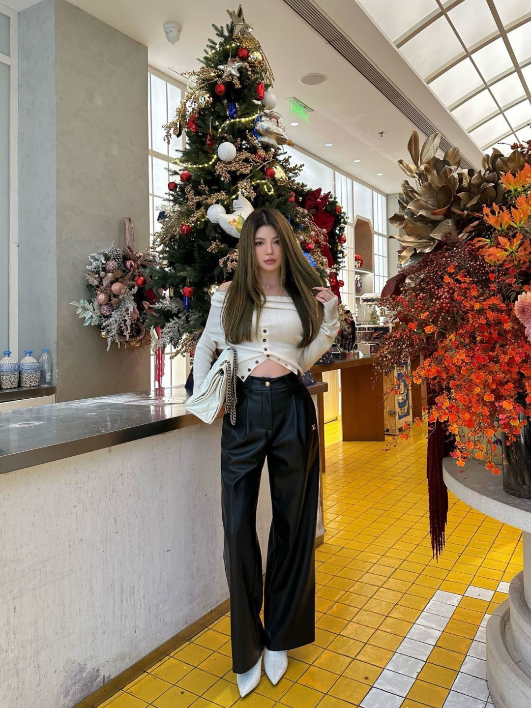 26SS NEW pu leather pants