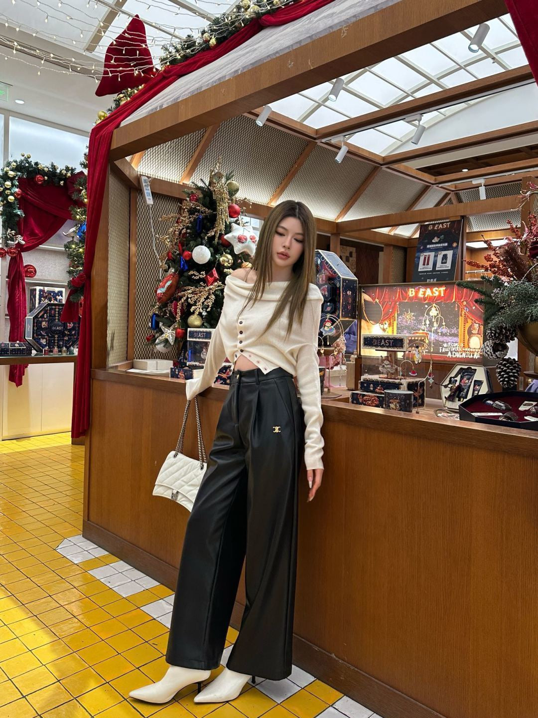 26SS NEW pu leather pants